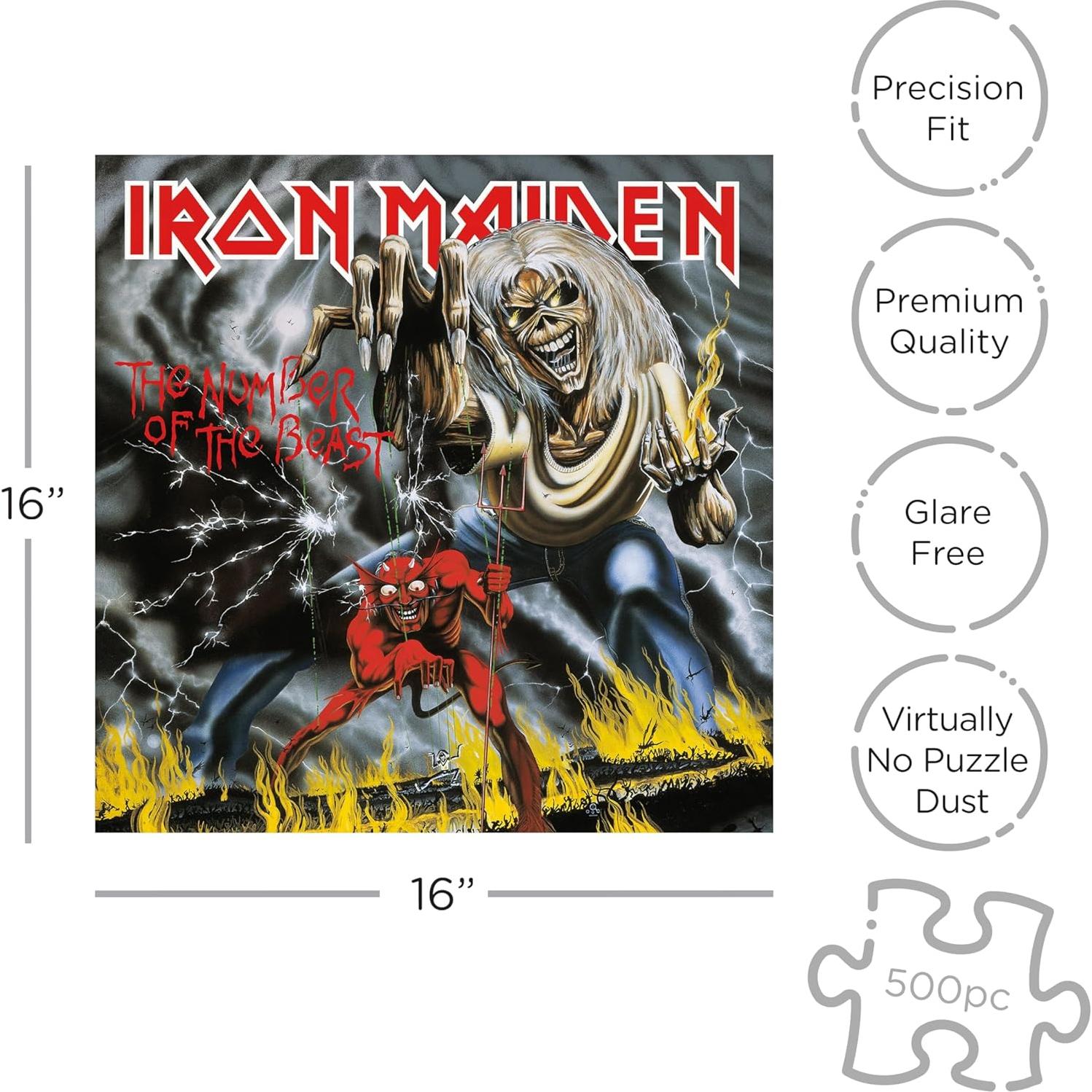 Rompecabezas 500 Piezas RockSaws Iron Maiden El Número de la Bestia