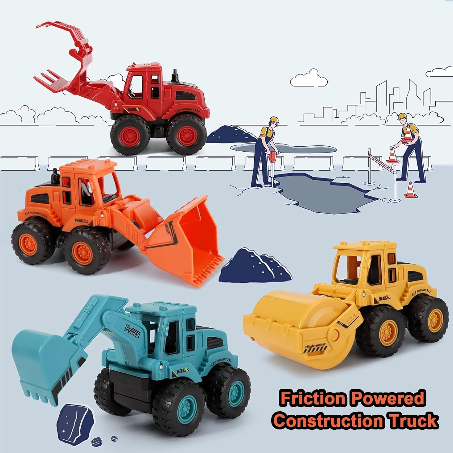 Set de Juguetes de Construcción 4PCS Exinddea - Camiones Mini