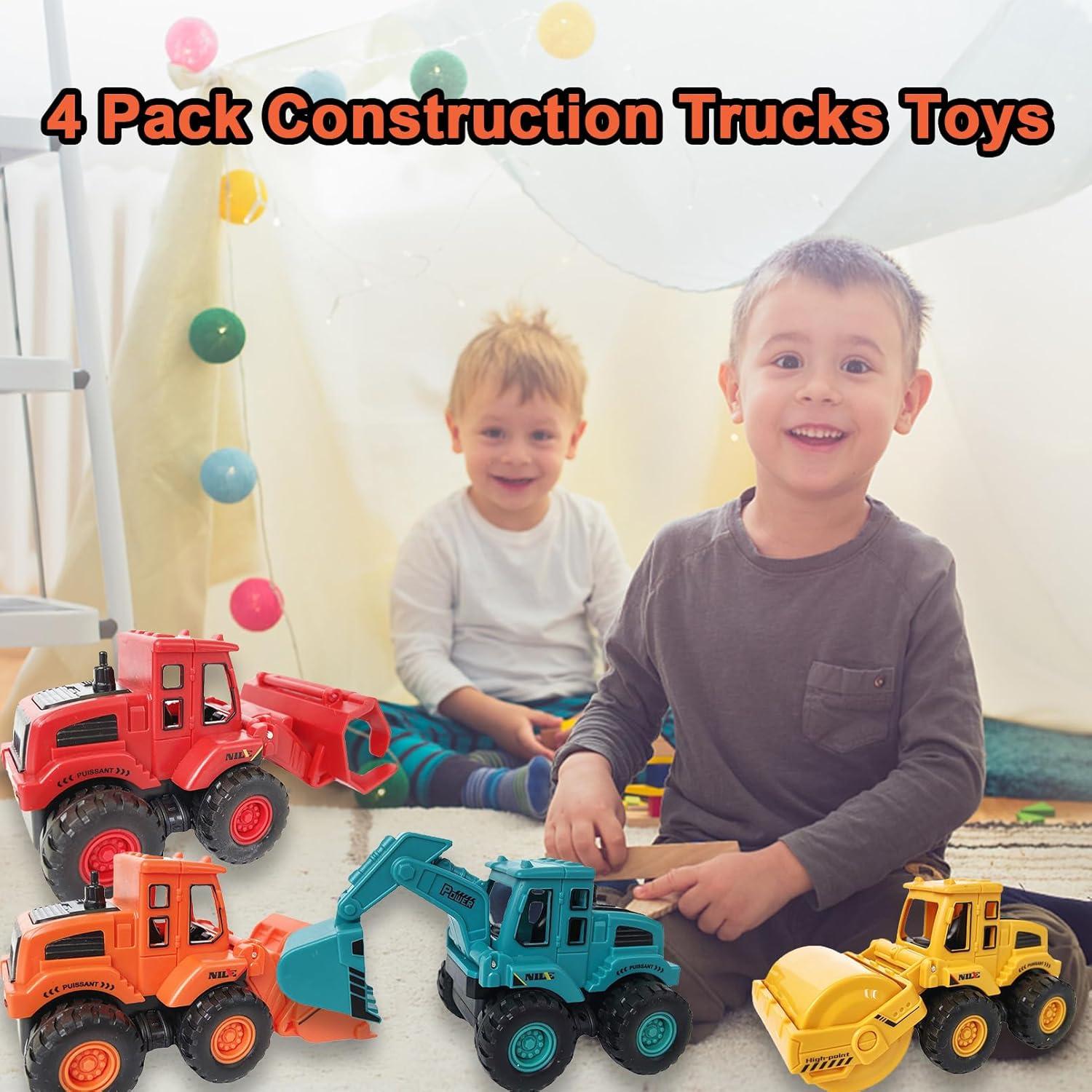 Set de Juguetes de Construcción 4PCS Exinddea - Camiones Mini