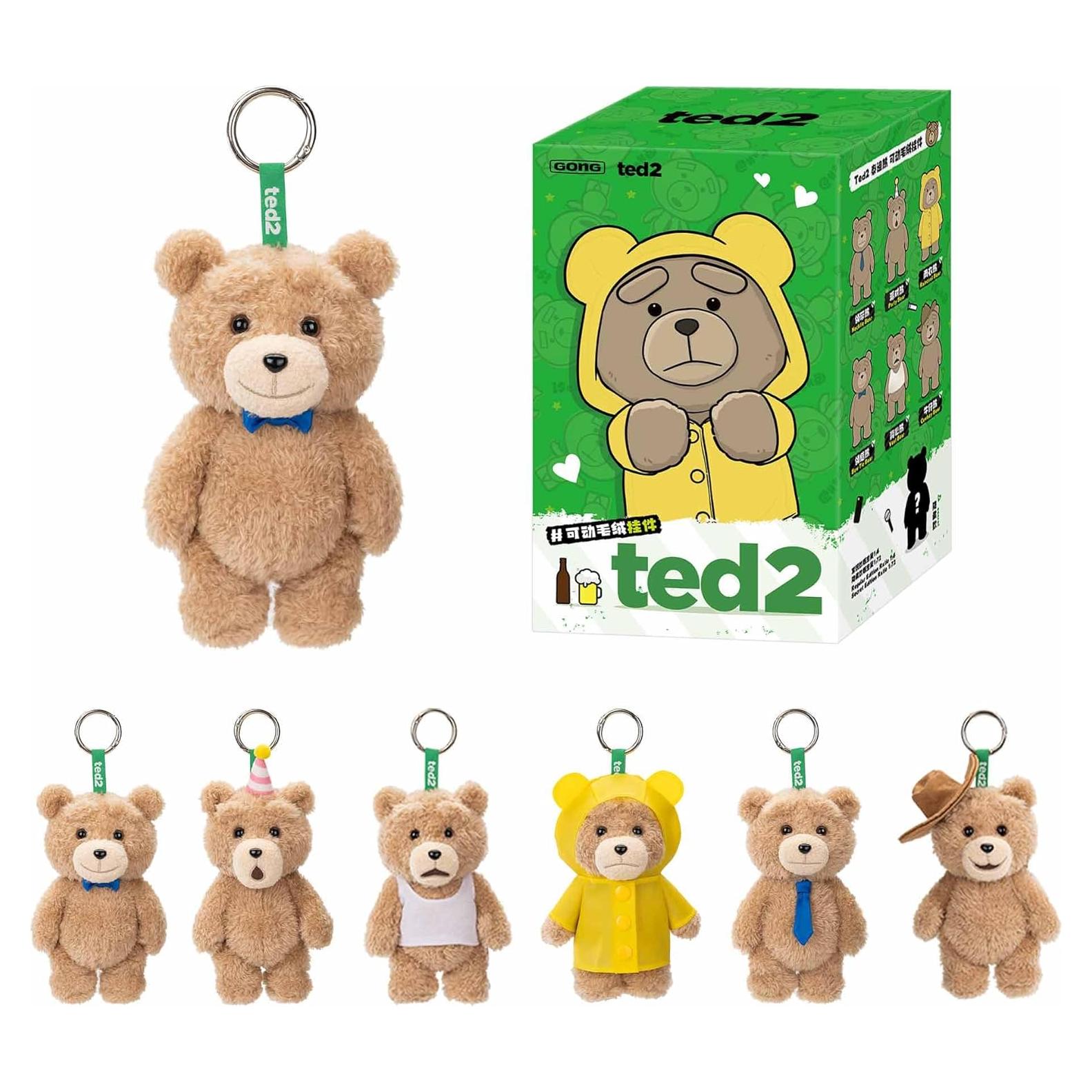 POP MART Ted2 Osito de Peluche Colgante Caja Sorpresa 15 cm
