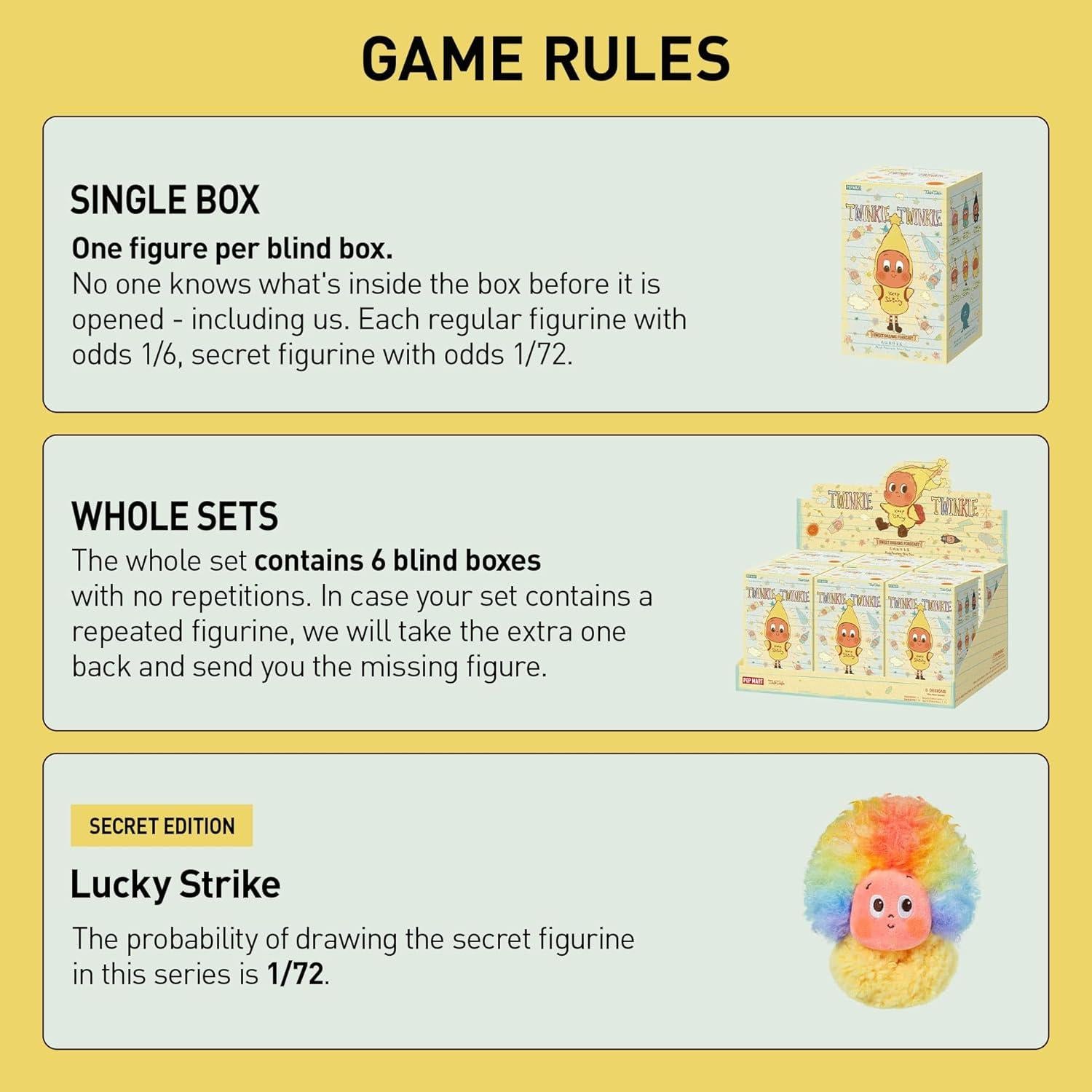 POP MART Caja Sorpresa Estrella Dulces Sueños Colección 14-19.5cm