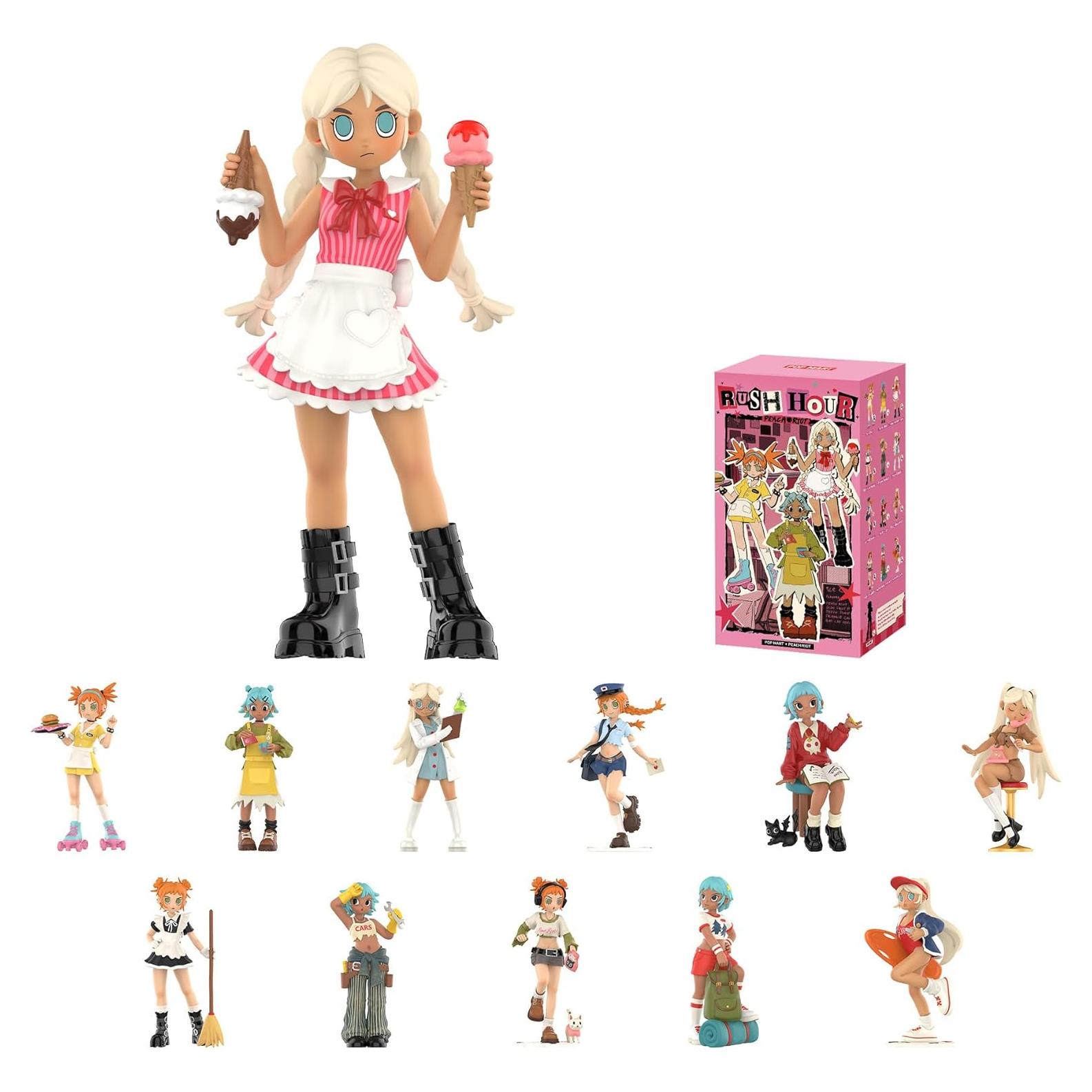 Figuras coleccionables POP MART Peach Riot Rush Hour - Caja ciega