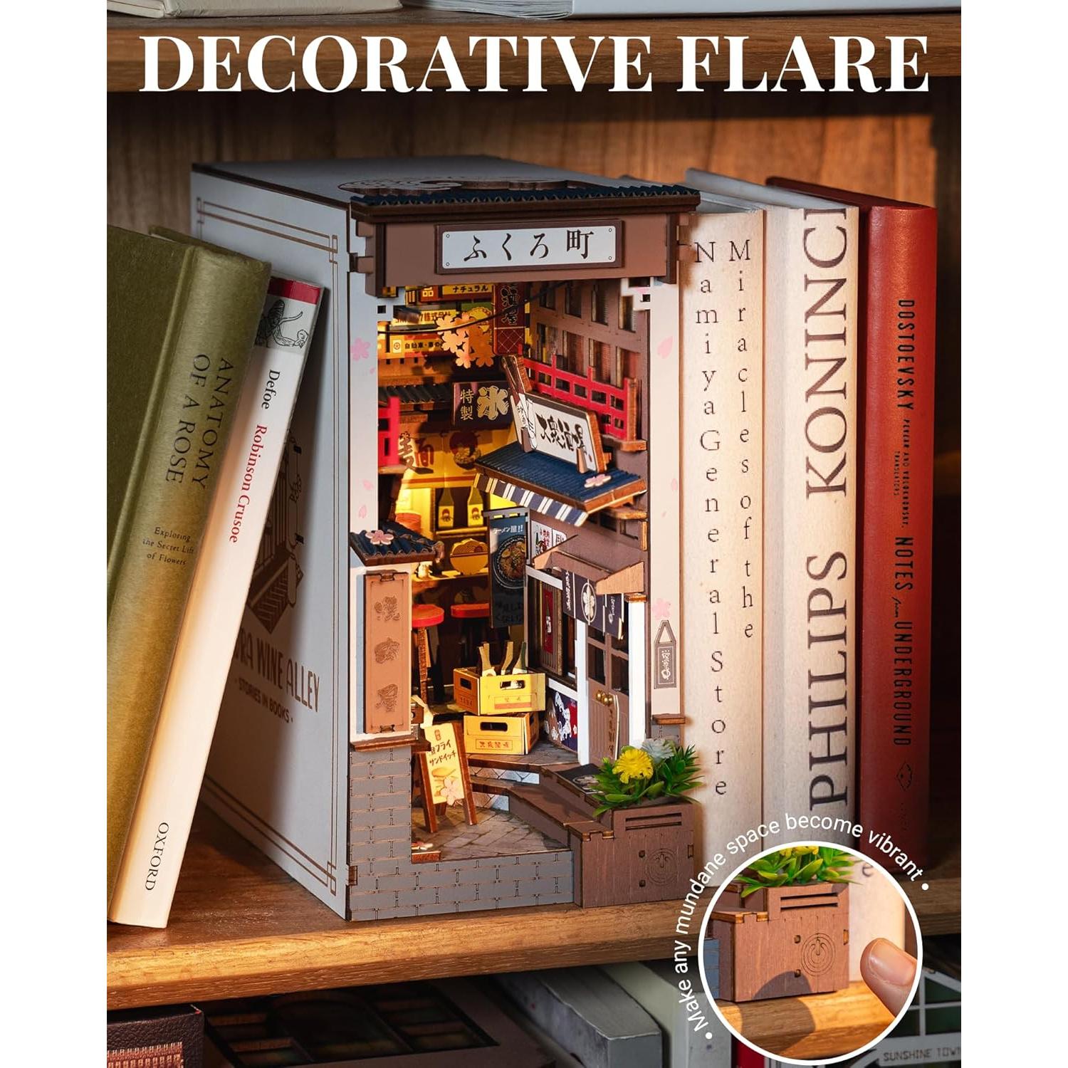 Kit de Casa Miniatura Robotime Book Nook DIY Calle del Vino Sakura