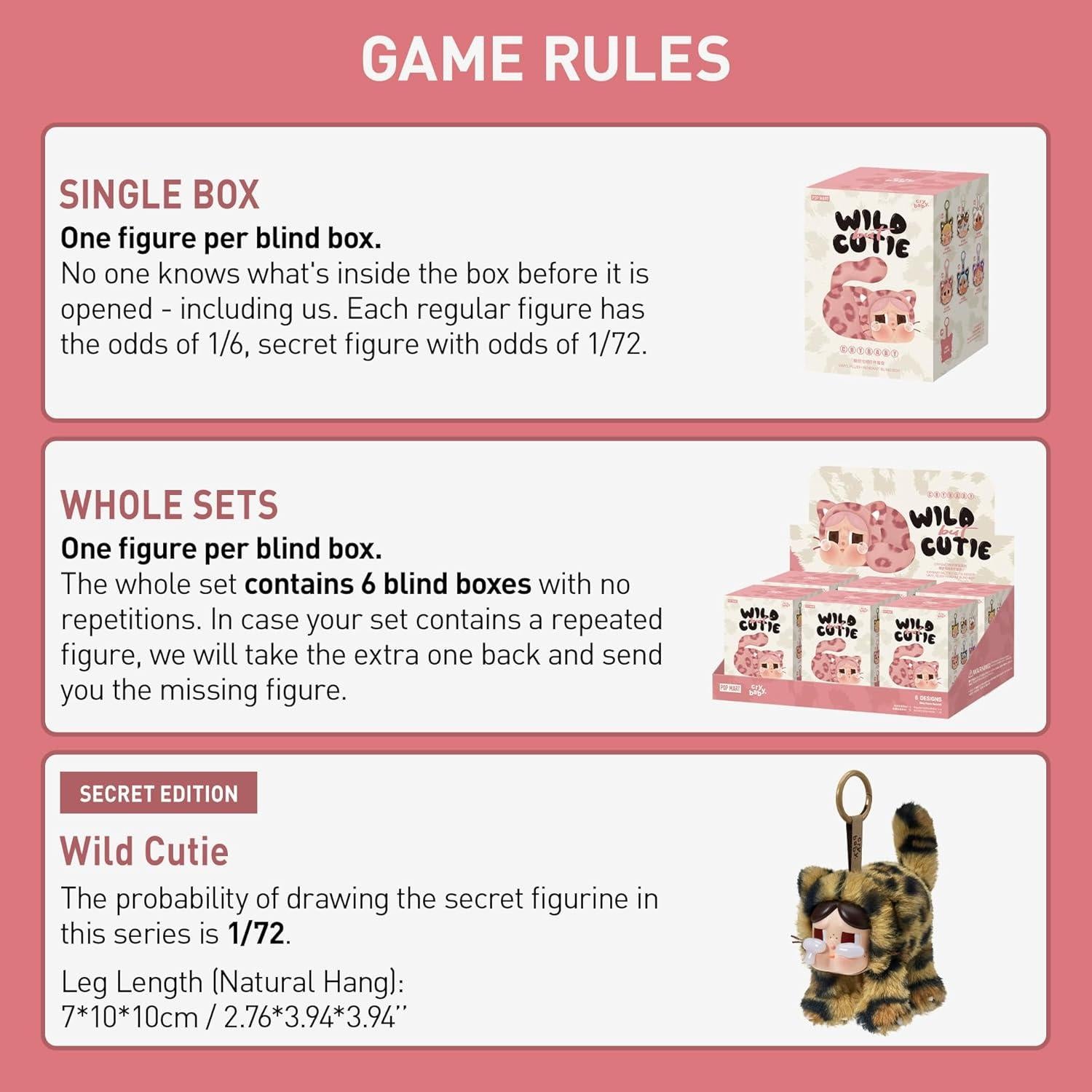 POP MART Crybaby Salvaje pero Lindos - Colgante de Vinilo 5.5cm