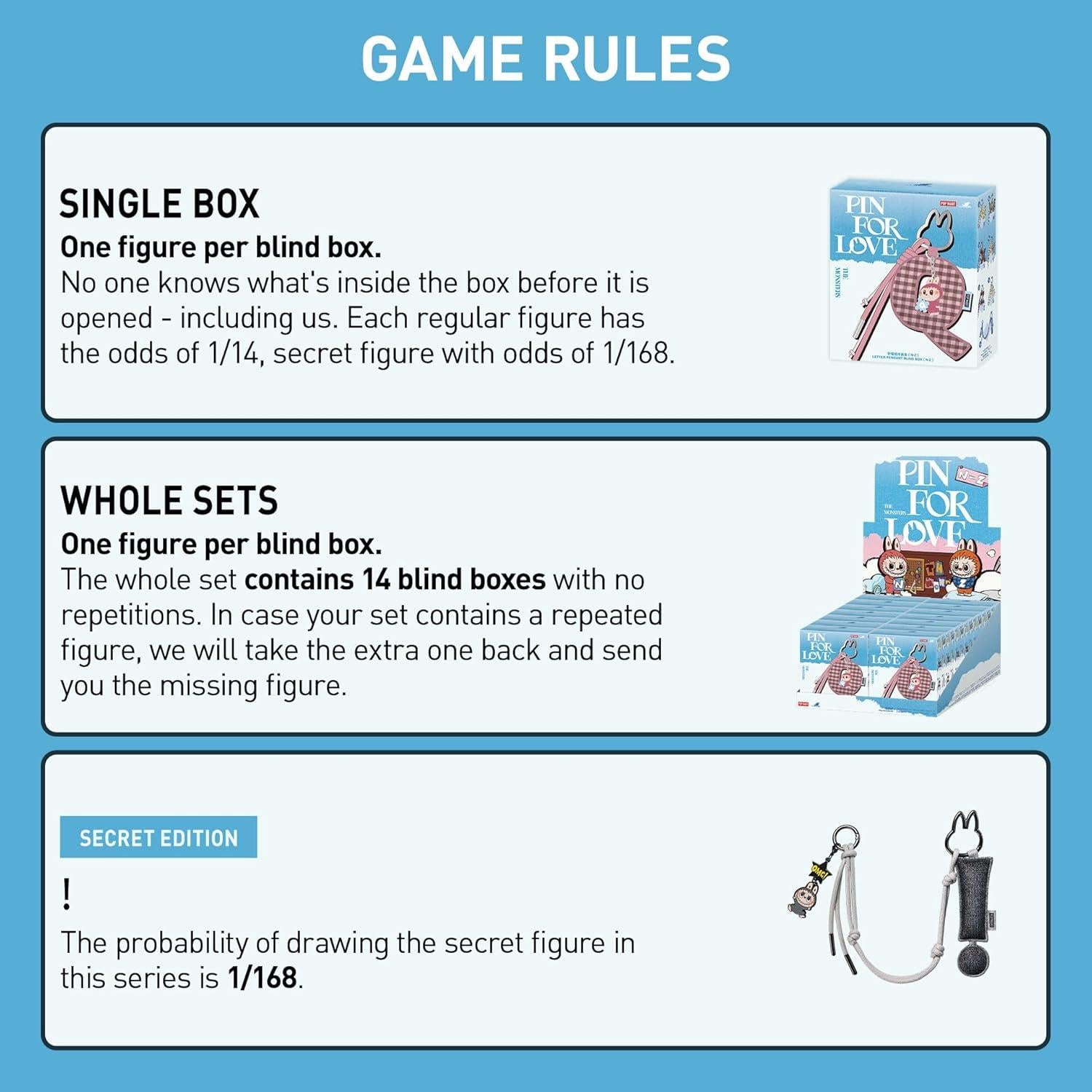 Pin EL MONSTRUO Serie de Amor - Caja Sorpresa Letra (N-Z)