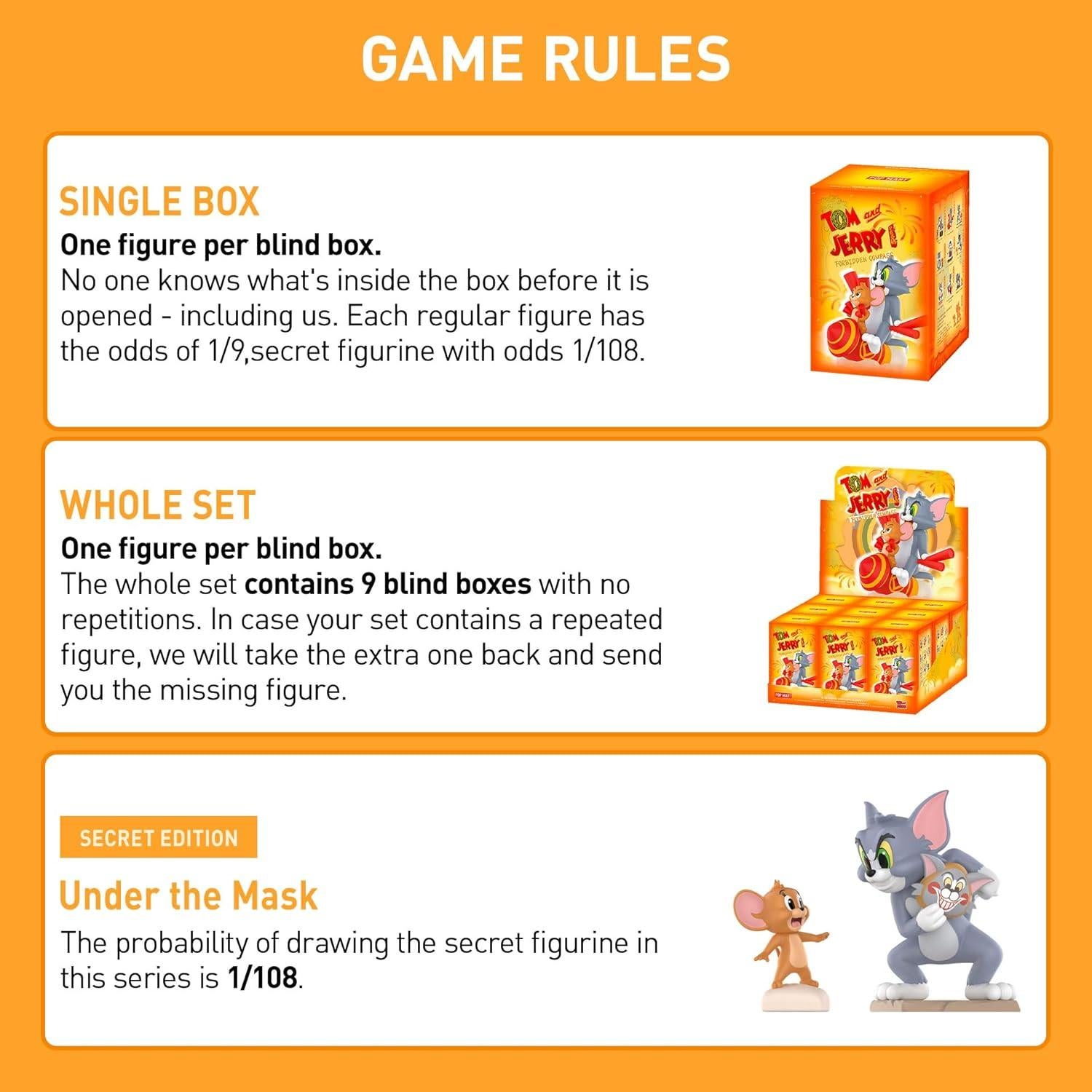 Figura Coleccionable Tom y Jerry Pop Mart - Caja Individual