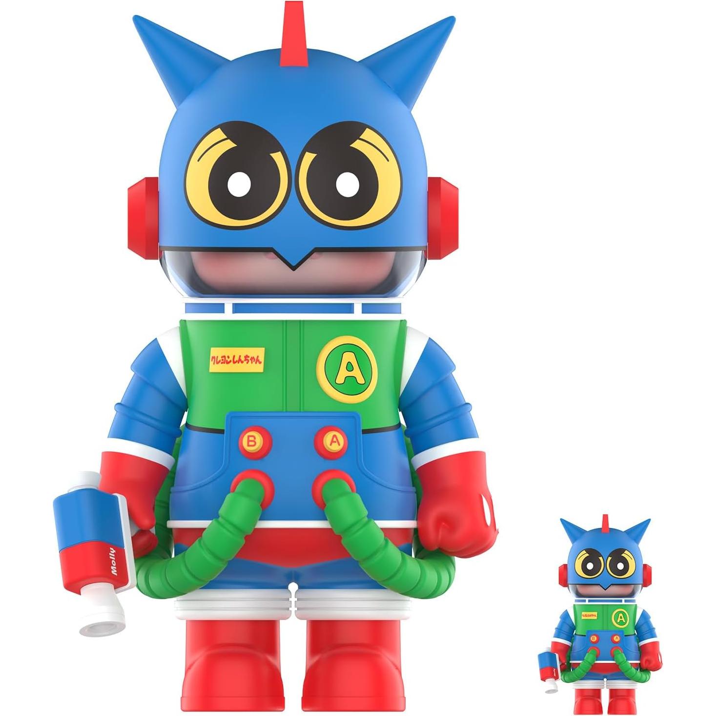 Figuras Crayon Shinchan POP MART MEGA Space Molly 400% y 100%