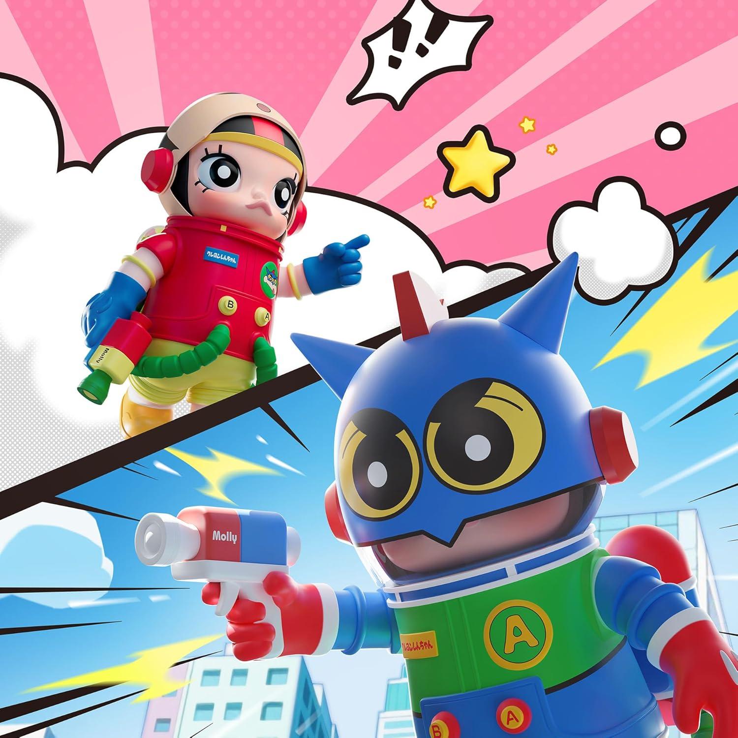 Figuras Crayon Shinchan POP MART MEGA Space Molly 400% y 100%