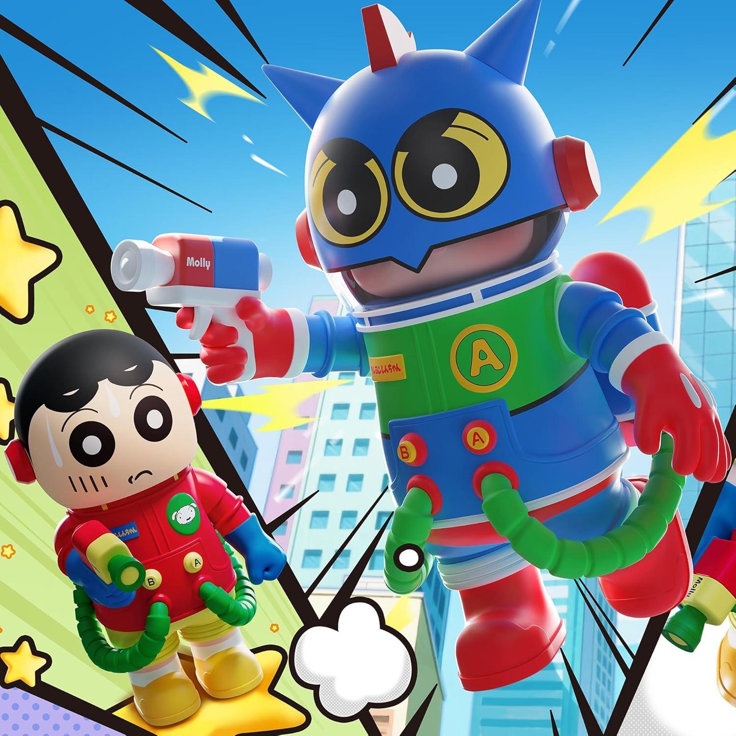 Figuras Crayon Shinchan POP MART MEGA Space Molly 400% y 100%