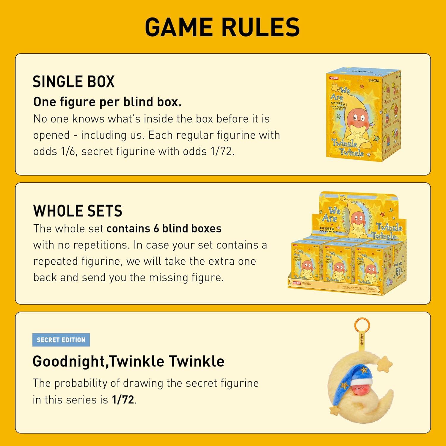 POP MART Twinkle Twinkle - Caja Sorpresa de Peluche 6 Figuras