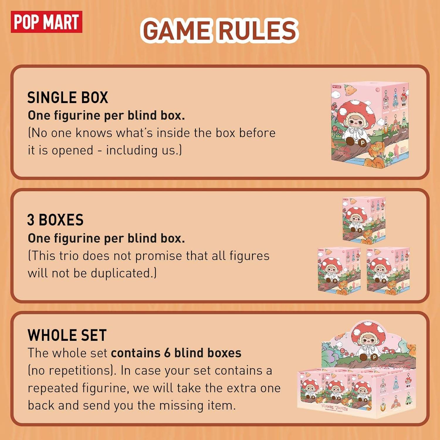 Figuras de Pendiente Vinilo Suave POP MART Pucky 6PC