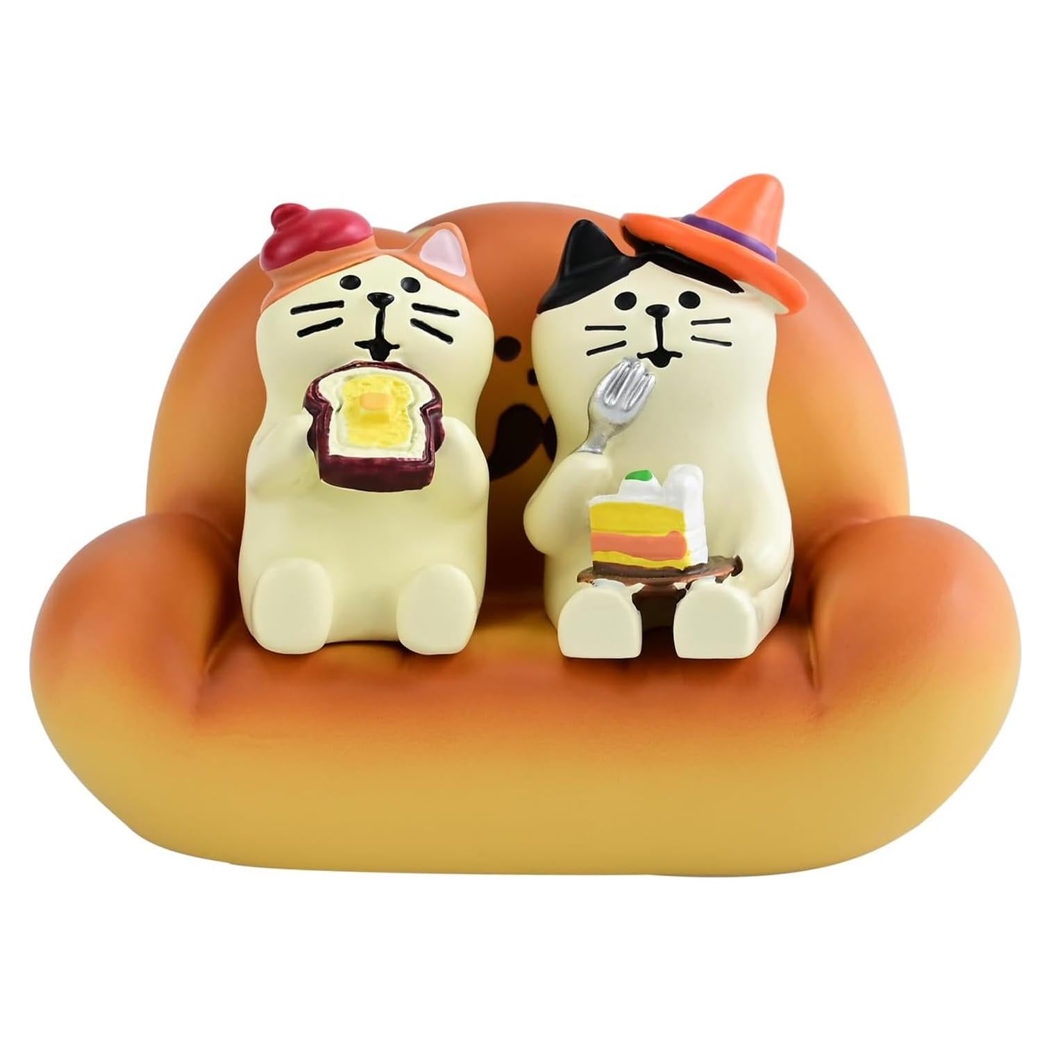 Figuras de Gato Mini Mevodeata con Sofá de Pan - 2 Pcs