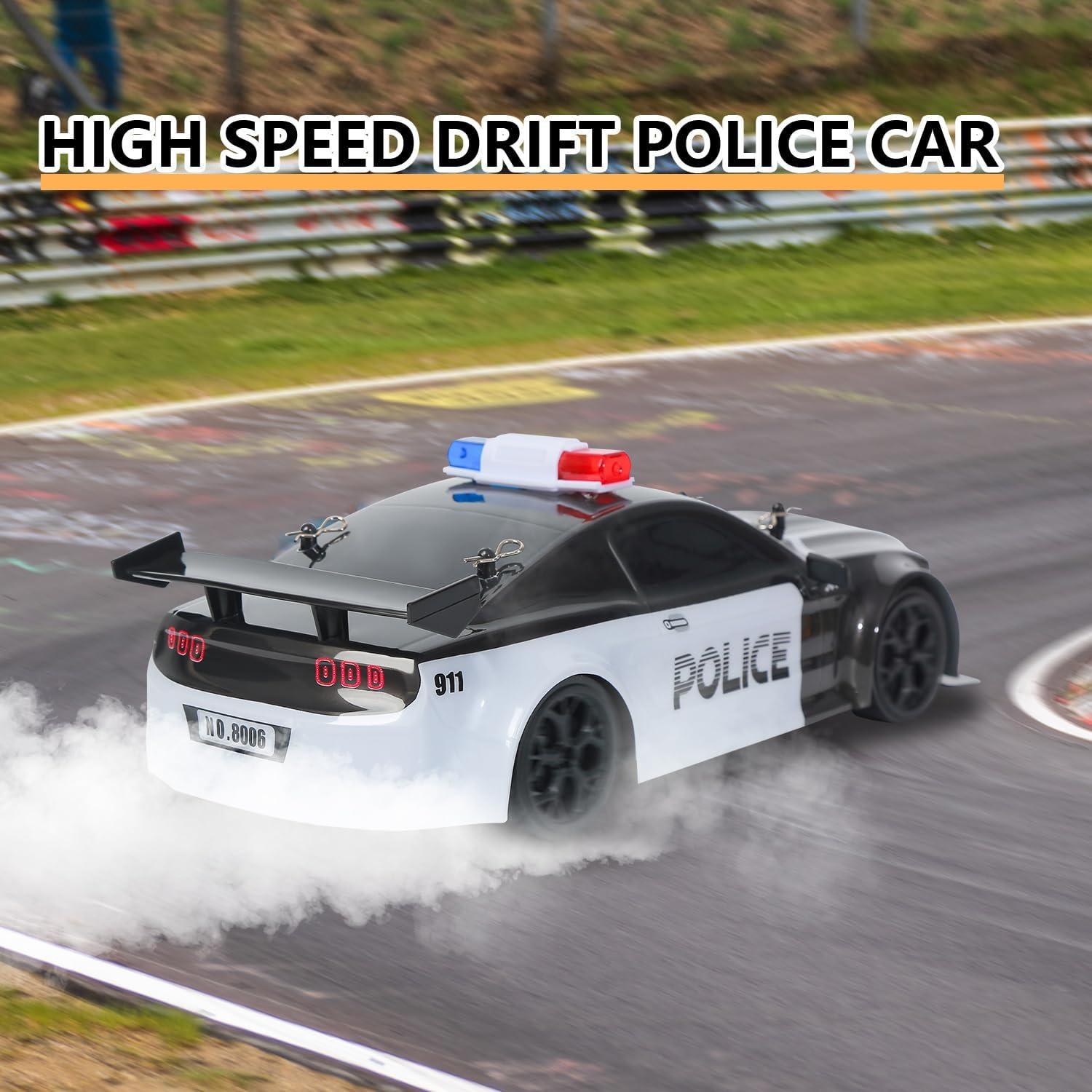 Coche de Policía RC Drift 1:14 iBlivers 4WD Control Remoto