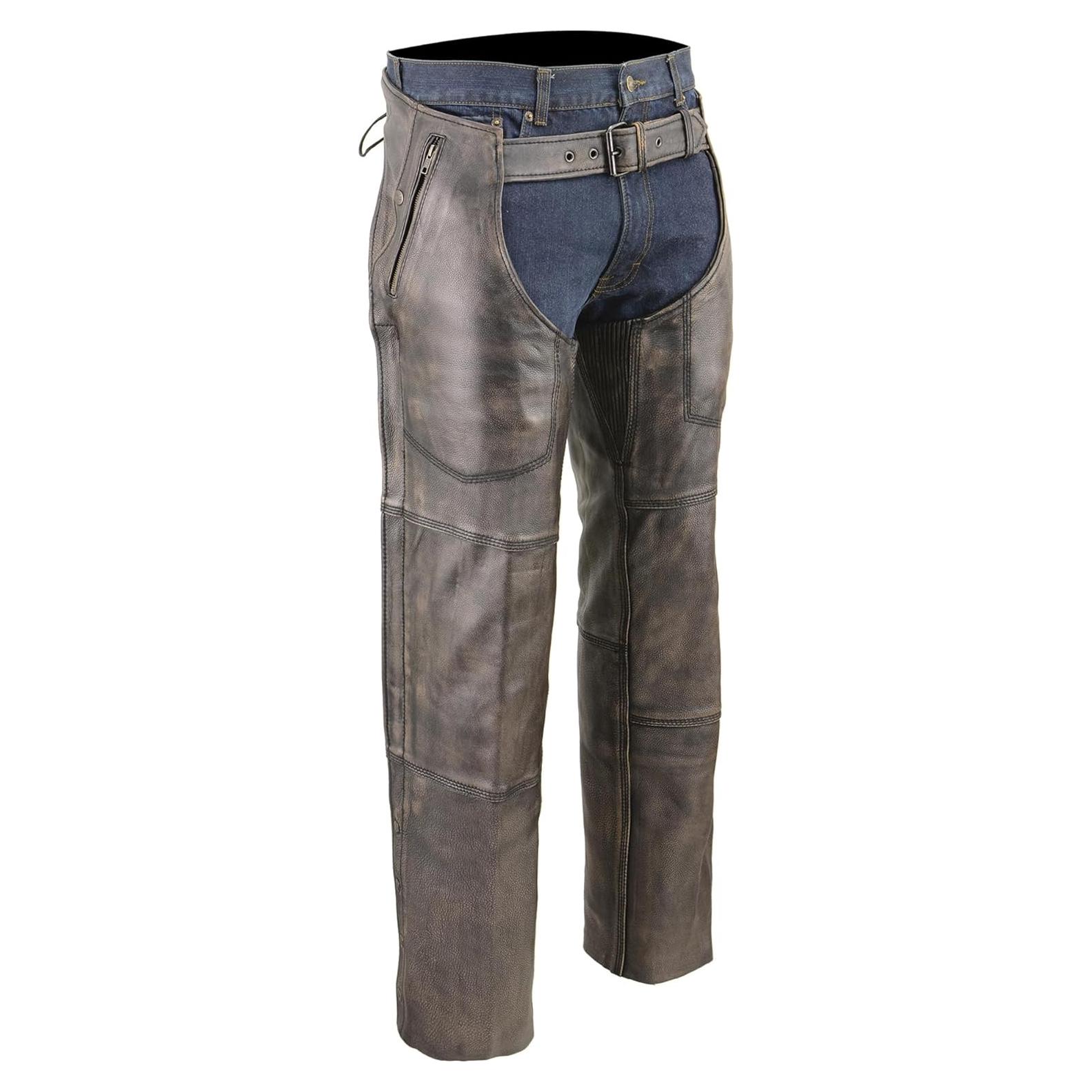 Chaps de Cuero para Hombre Milwaukee 5500chap Marrón Térmico