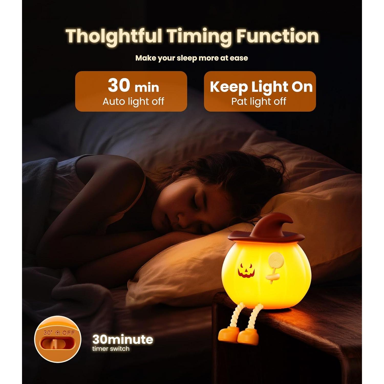 Luz Nocturna Calabaza CUIETUEE USB 500mAh 3 Brillos