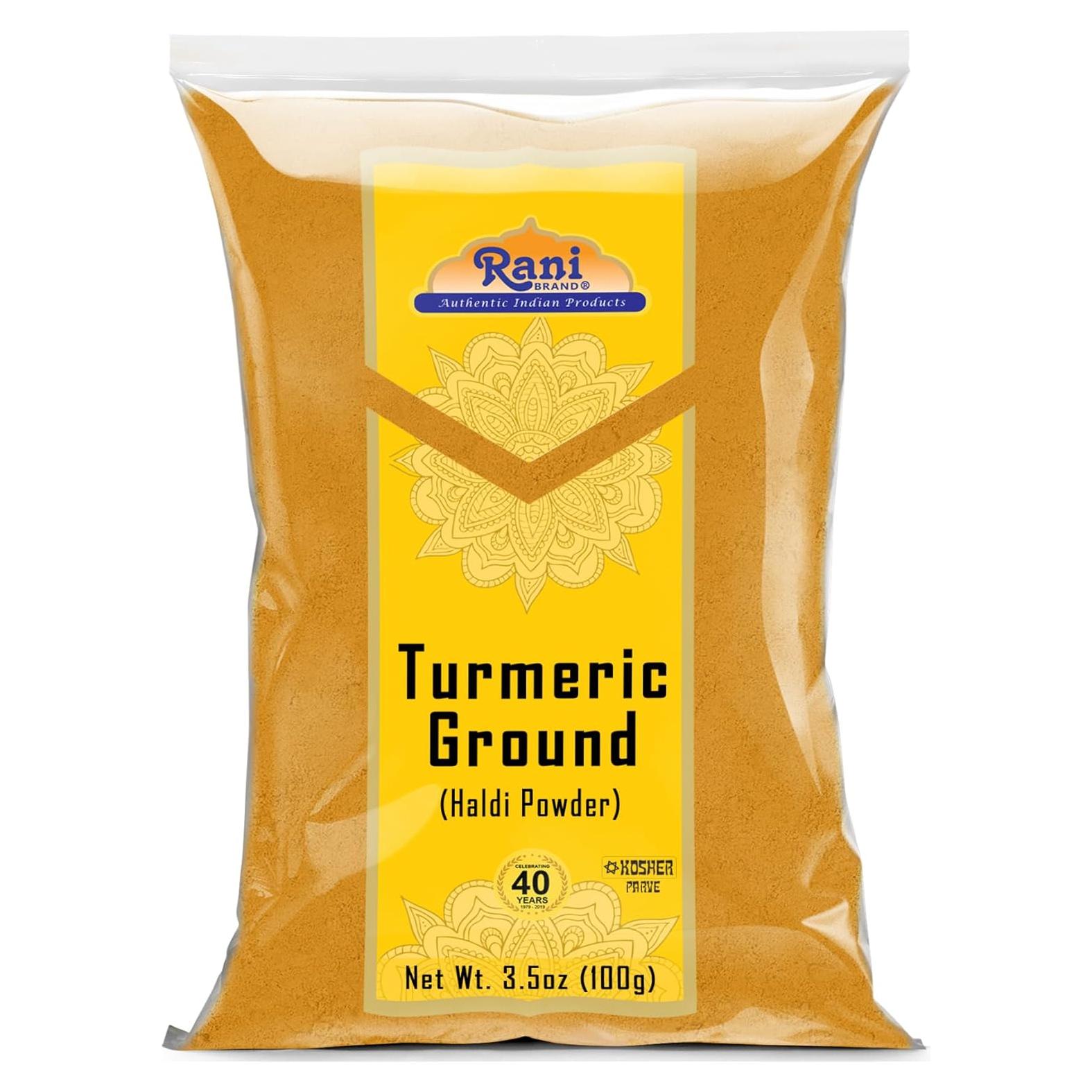 Cúrcuma en Polvo Rani 100g - 100% Pura, Vegana, Kosher