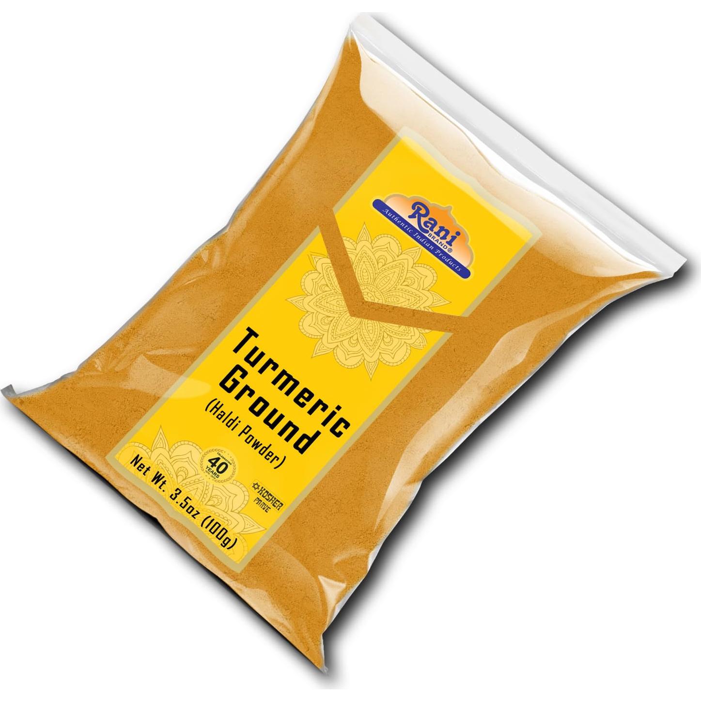 Cúrcuma en Polvo Rani 100g - 100% Pura, Vegana, Kosher