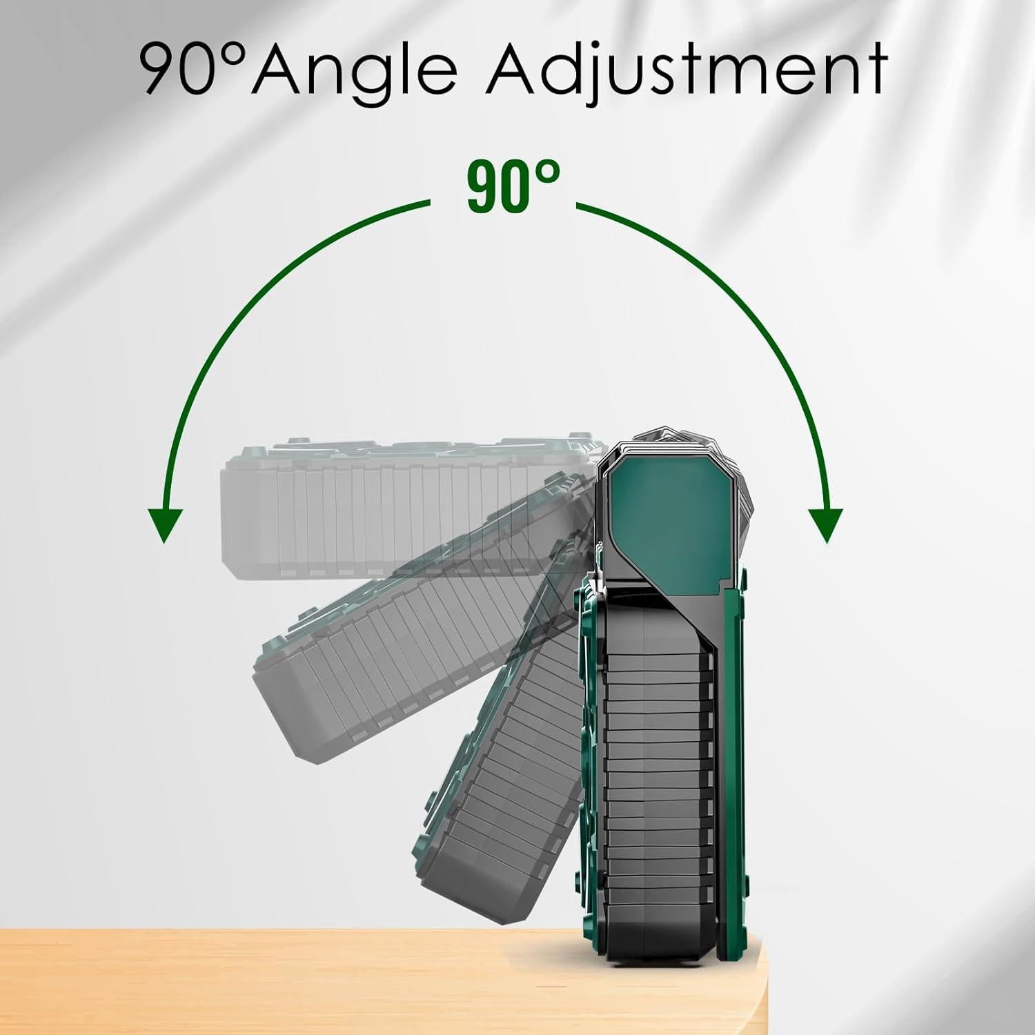 Ventilador de Camping Portátil Sendowtek X99 10400mAh Verde