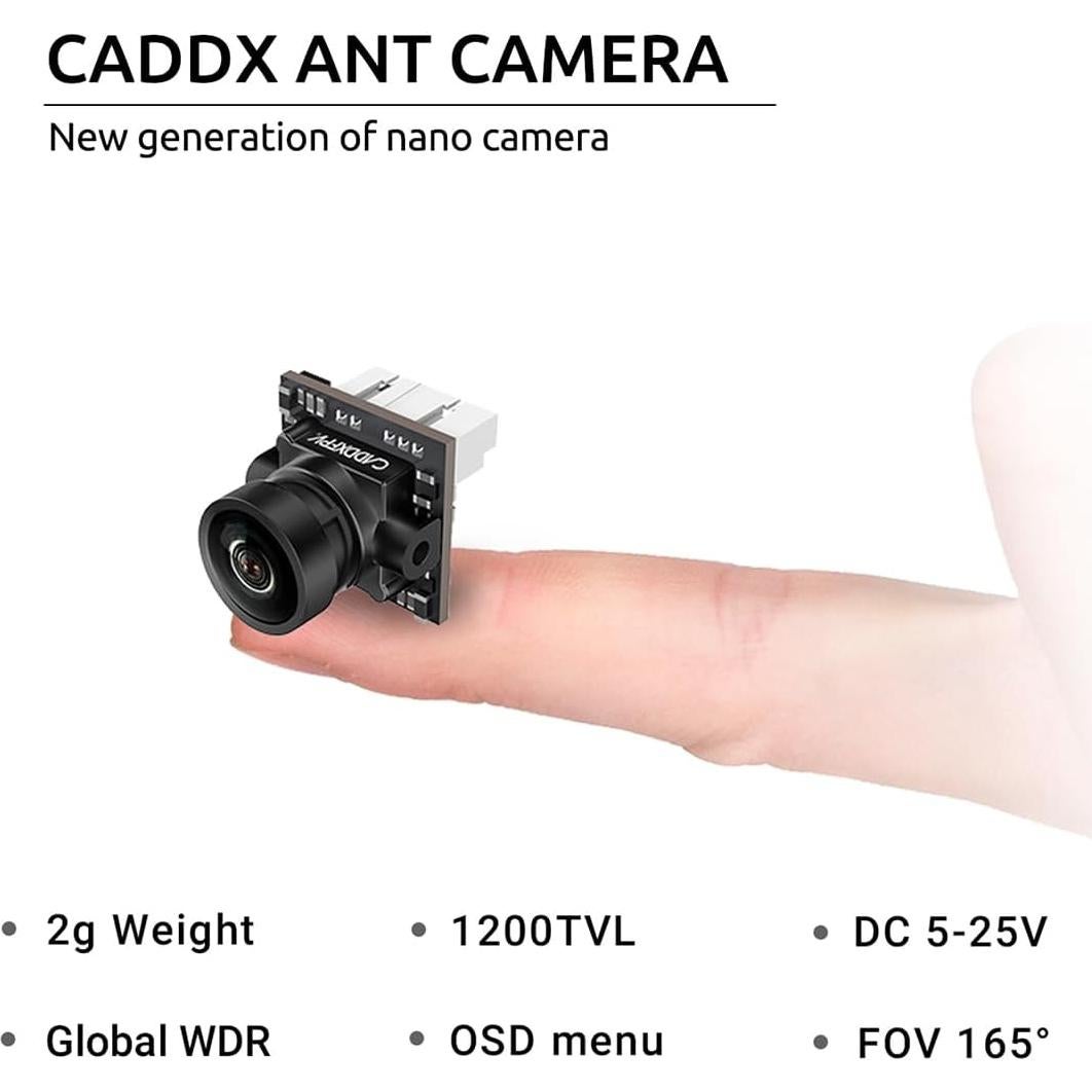 Cámara FPV Caddx Ant 1200TVL WDR 1.8mm para Drones