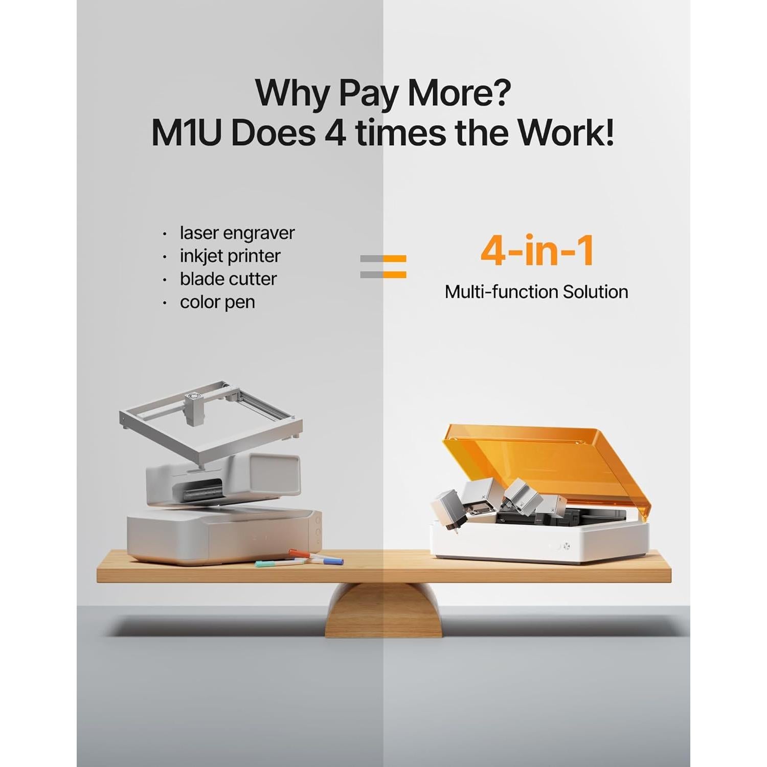 xTool M1 Ultra 10W Máquina de Corte y Grabado Láser 4 en 1