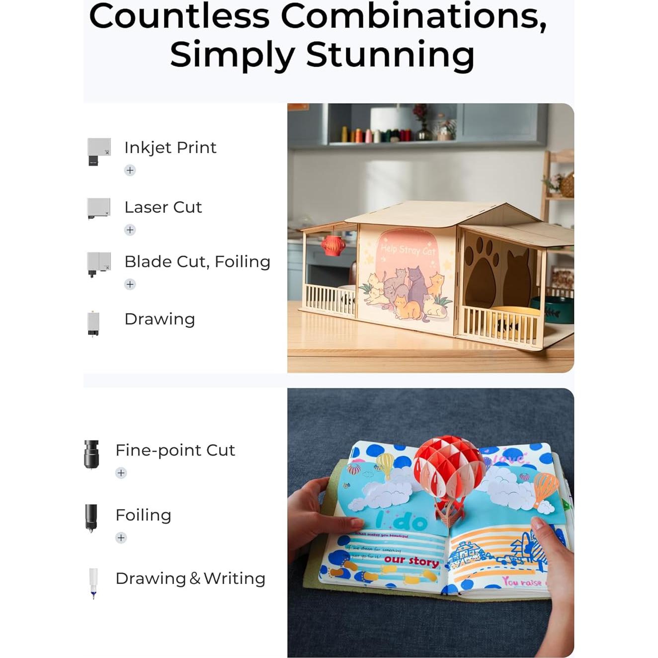 xTool M1 Ultra 10W Máquina de Corte y Grabado Láser 4 en 1