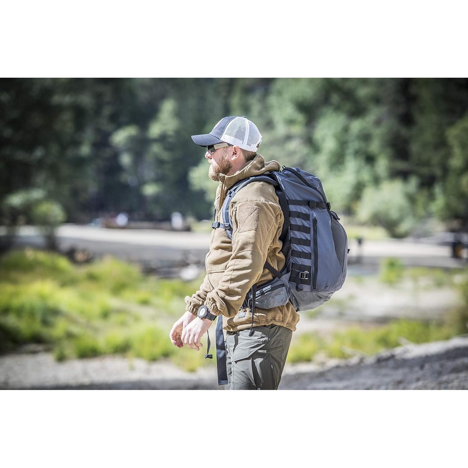 Mochila Elevation Helikon-Tex 50L Negra, Tejido Ripstop