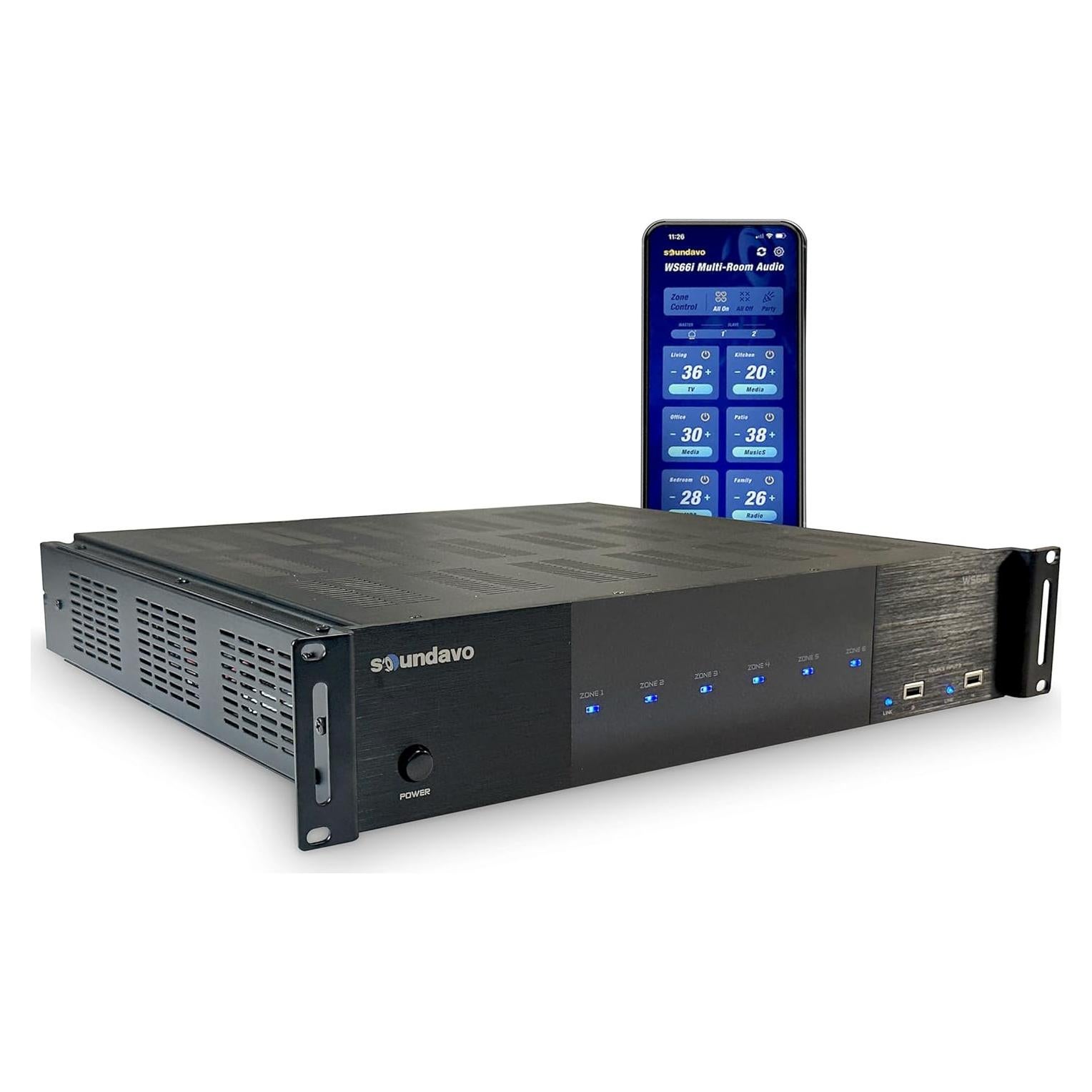 Amplificador Multi-Room Soundavo WS66i - 6 Fuentes, 6 Zonas