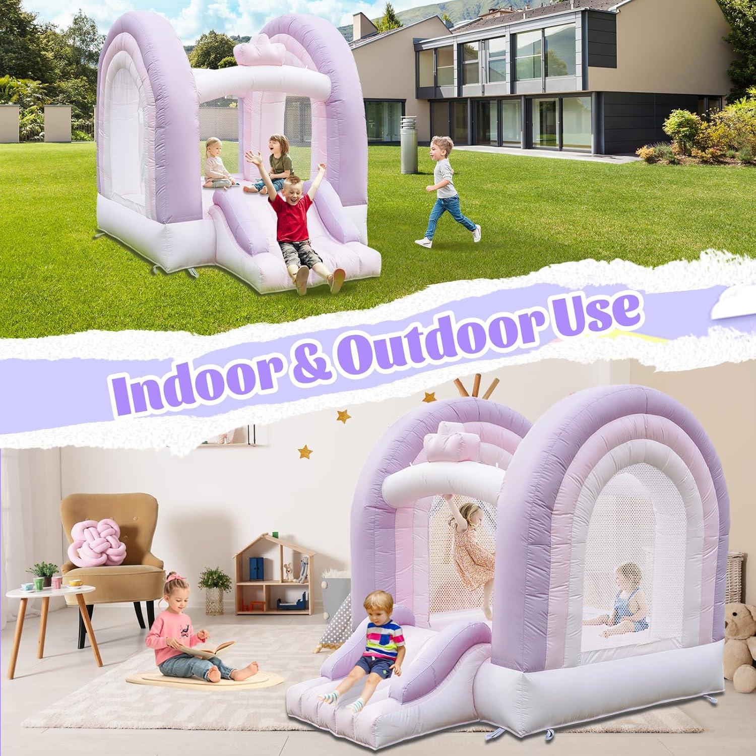 Castillo Inflable HAPYBOUCY Arcoíris Doble Arco 2.54m para Niños