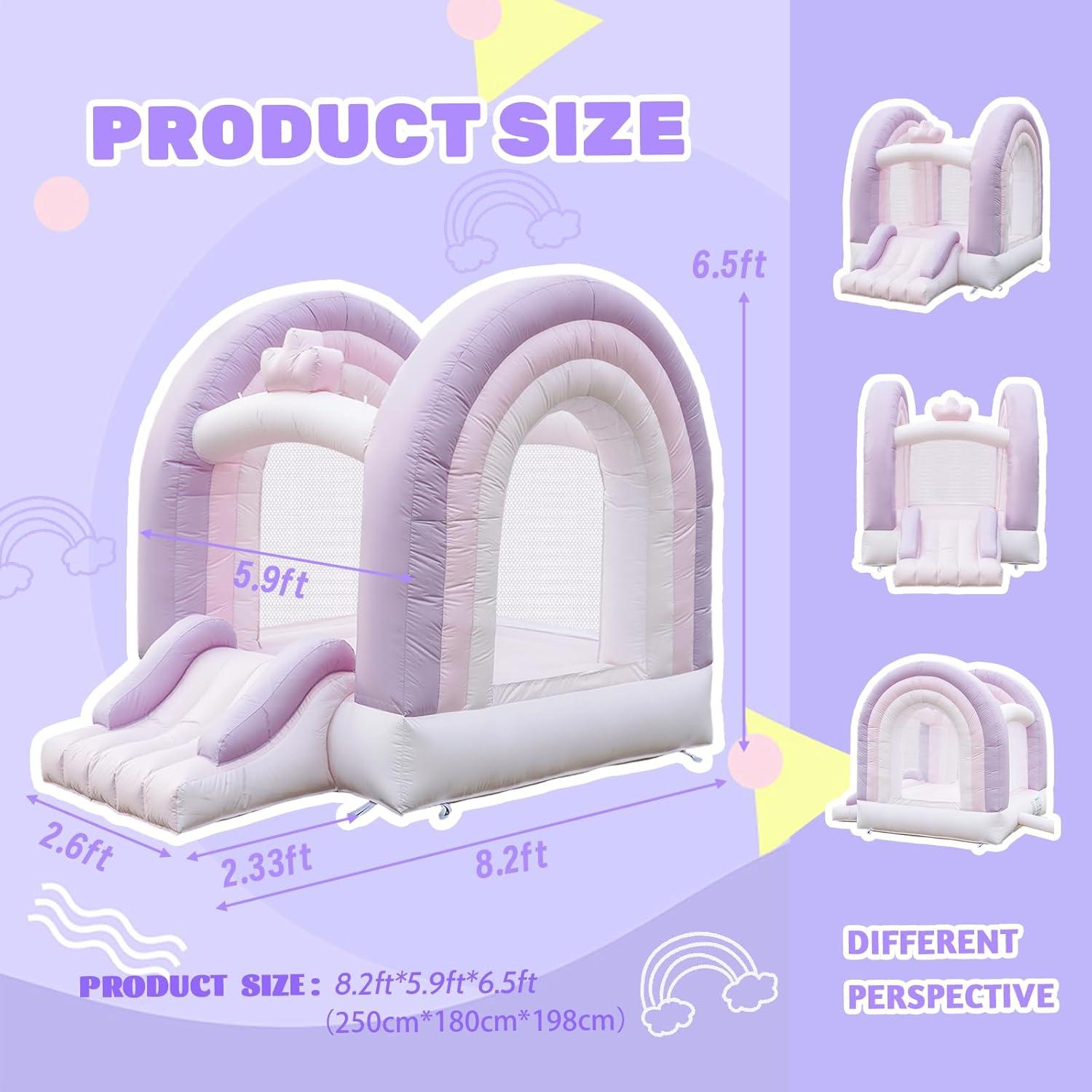 Castillo Inflable HAPYBOUCY Arcoíris Doble Arco 2.54m para Niños