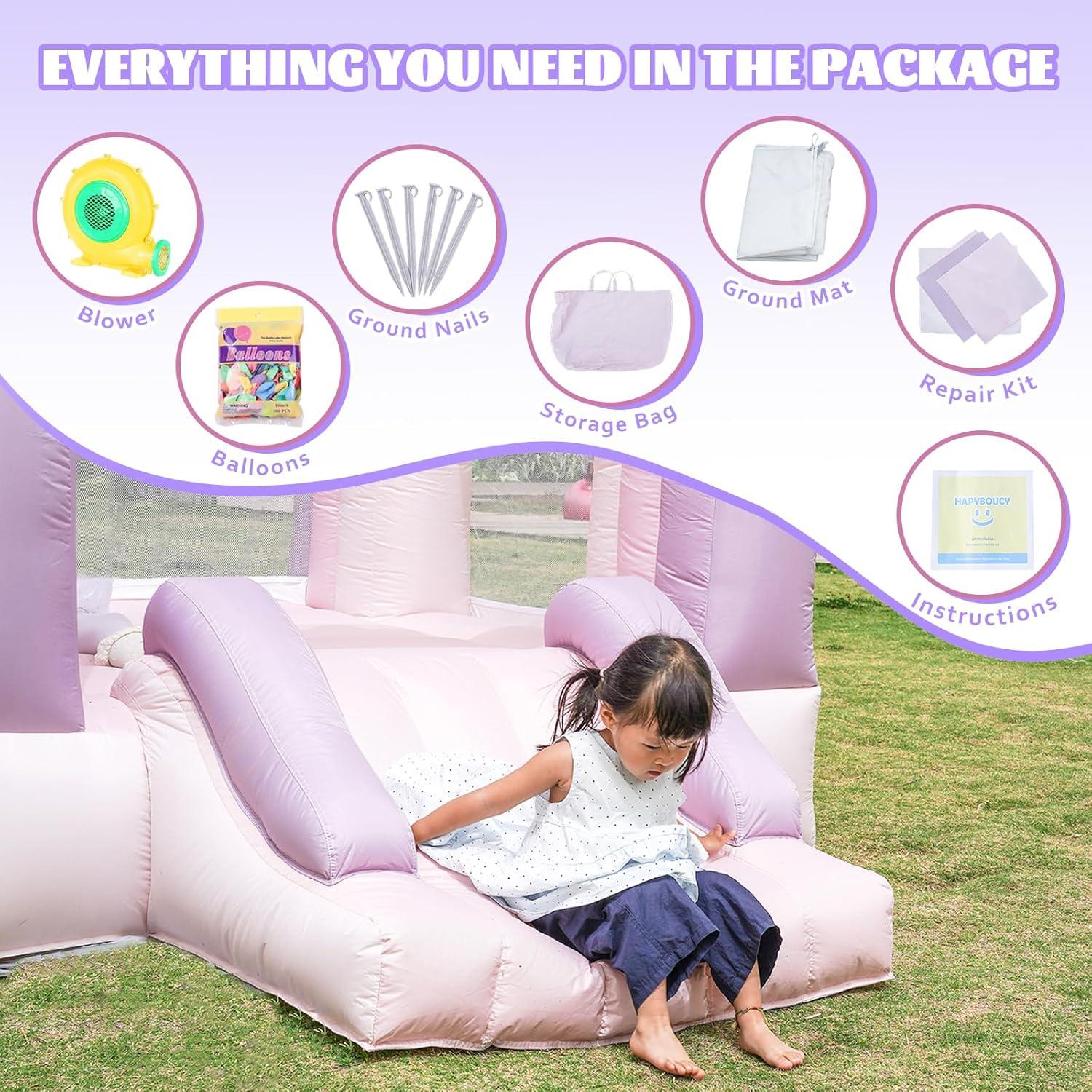 Castillo Inflable HAPYBOUCY Arcoíris Doble Arco 2.54m para Niños