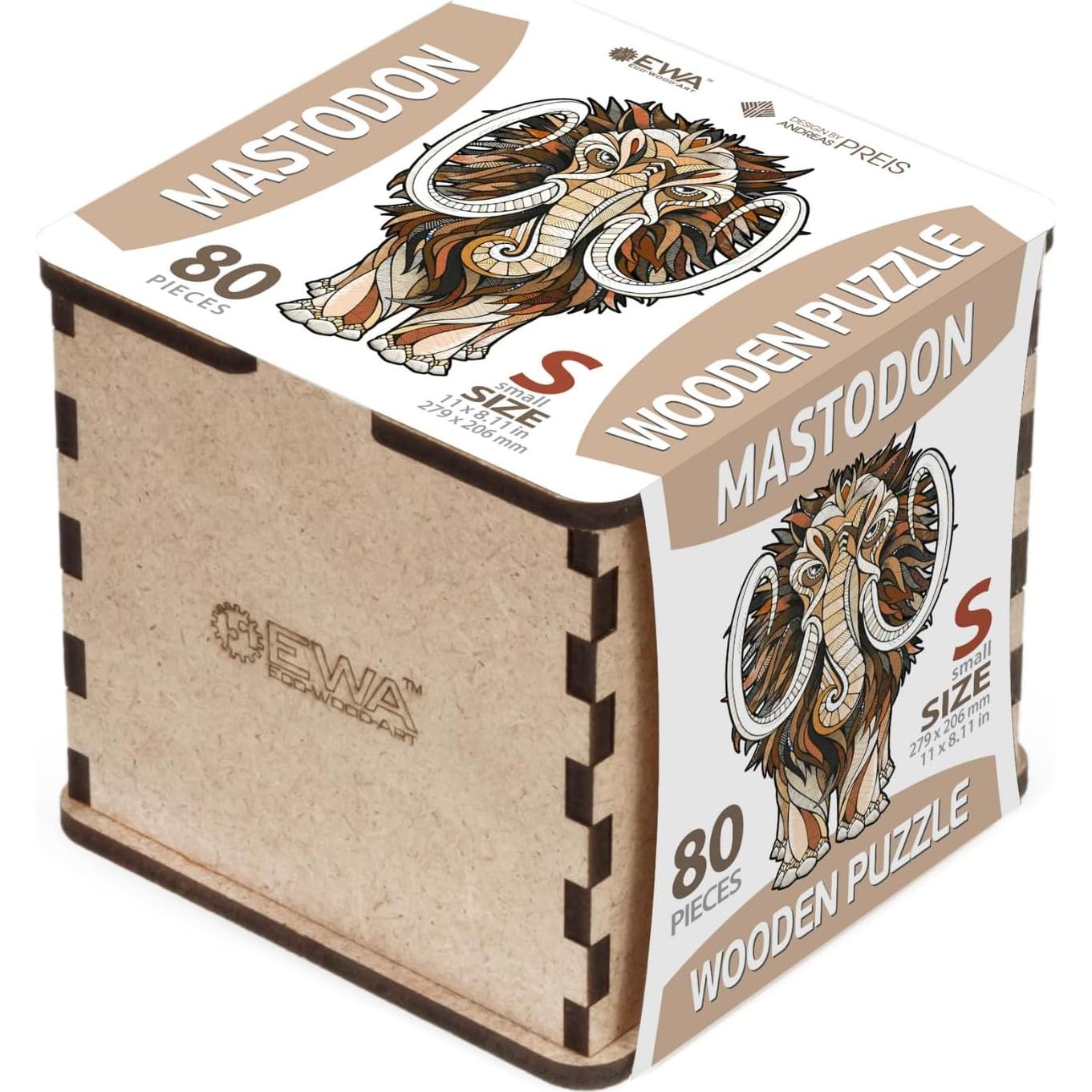 Rompecabezas de Madera EWA Mastodon S 80 Piezas 20.6x27.9 cm