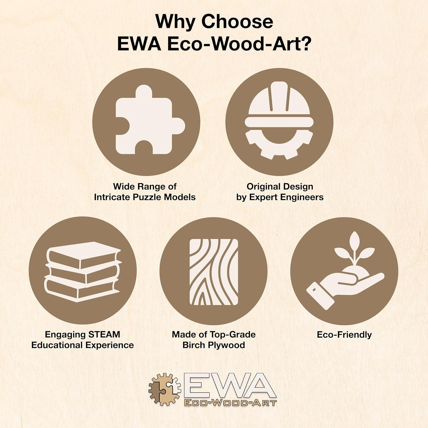 Rompecabezas de Madera EWA Mastodon S 80 Piezas 20.6x27.9 cm