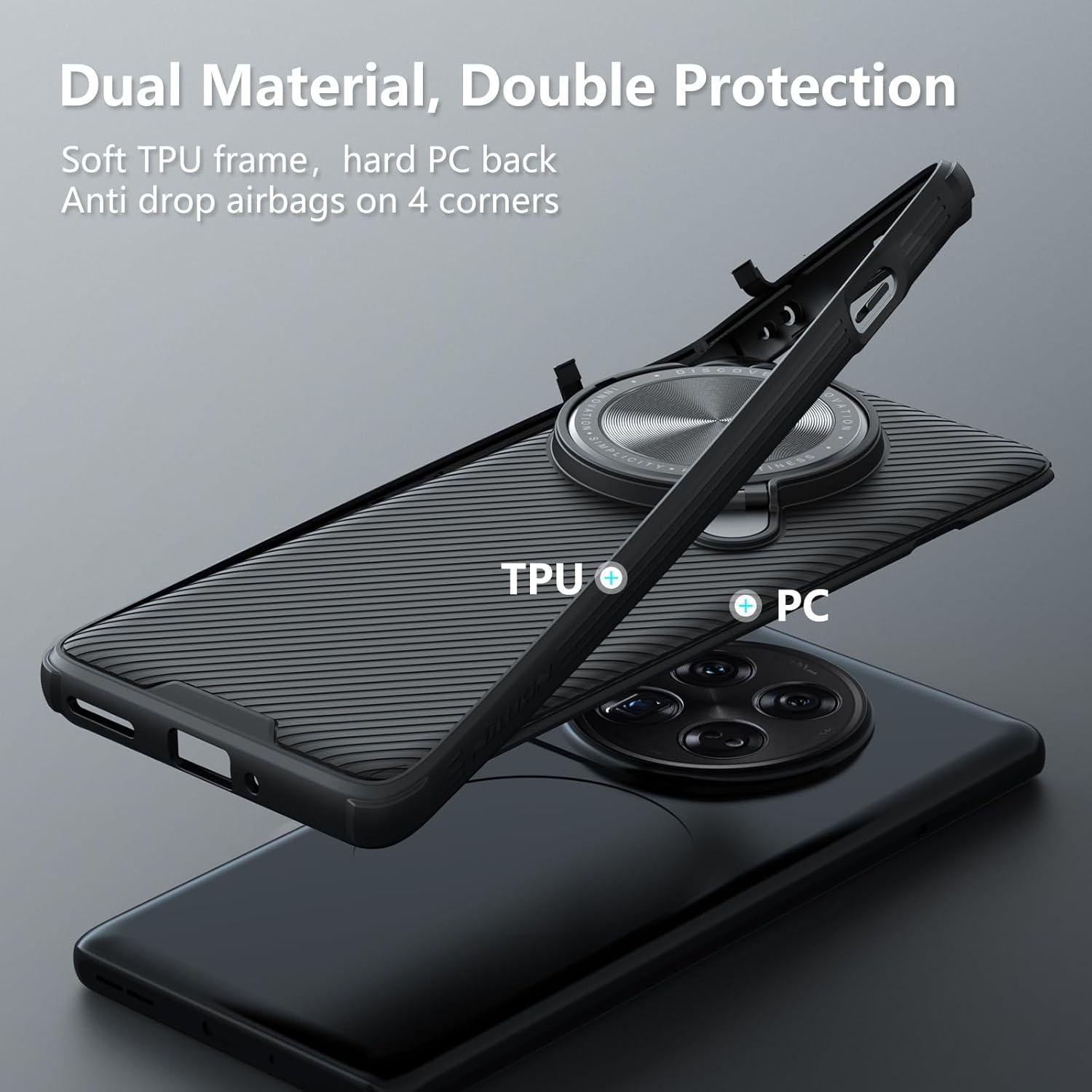 Funda Magnética Nillkin para OnePlus 12 - Antirayaduras y Soporte