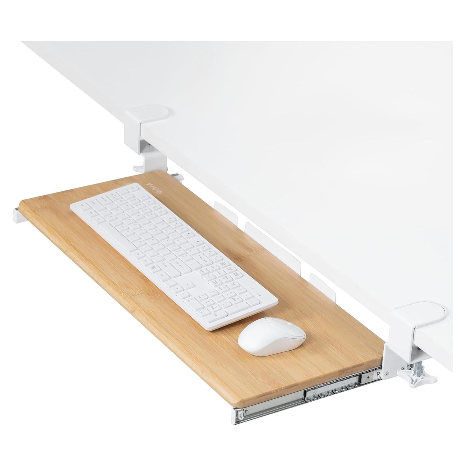 Bandeja deslizante para teclado VIVO MOUNT-KB05O 68.6 cm bambú