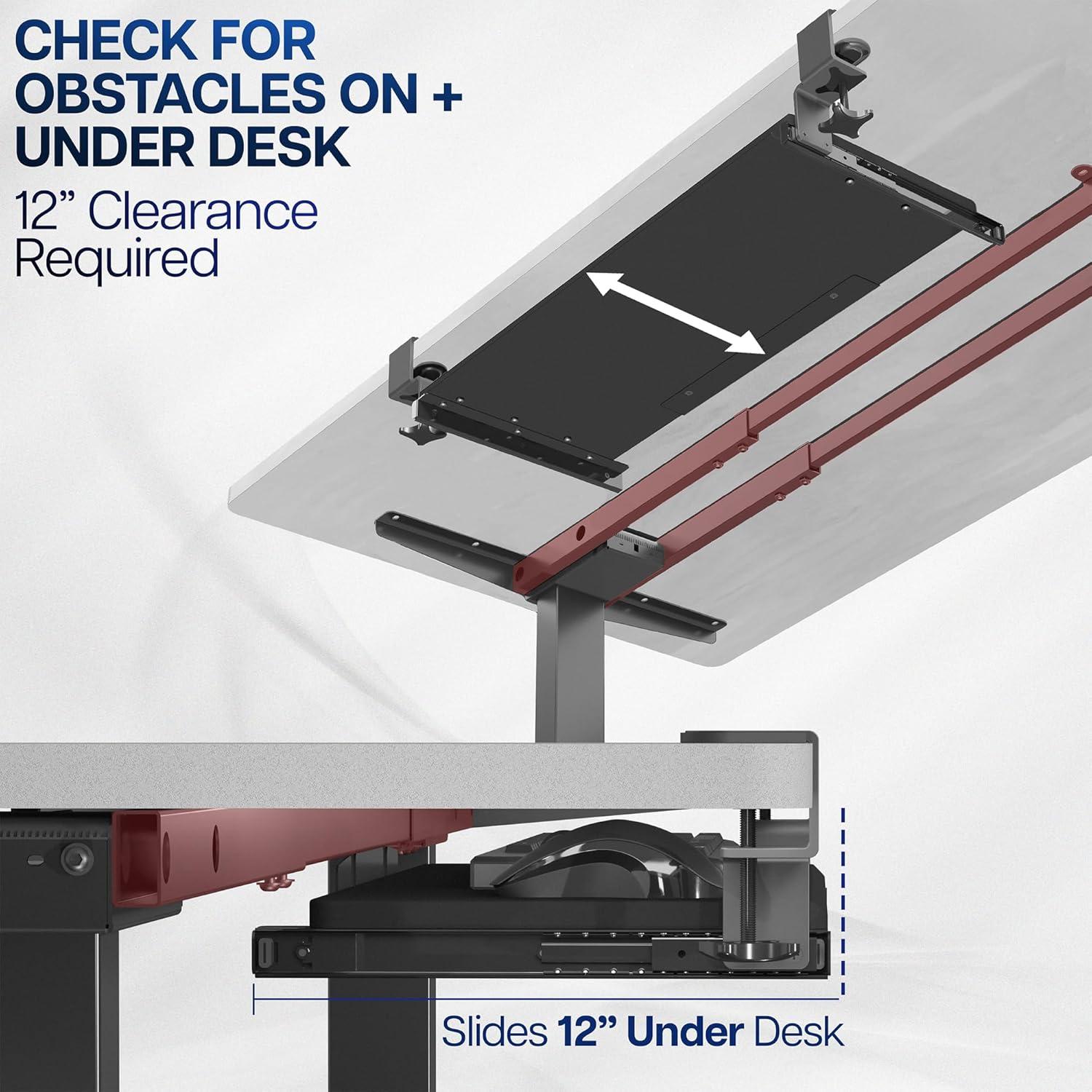 Bandeja deslizante para teclado VIVO MOUNT-KB05O 68.6 cm bambú