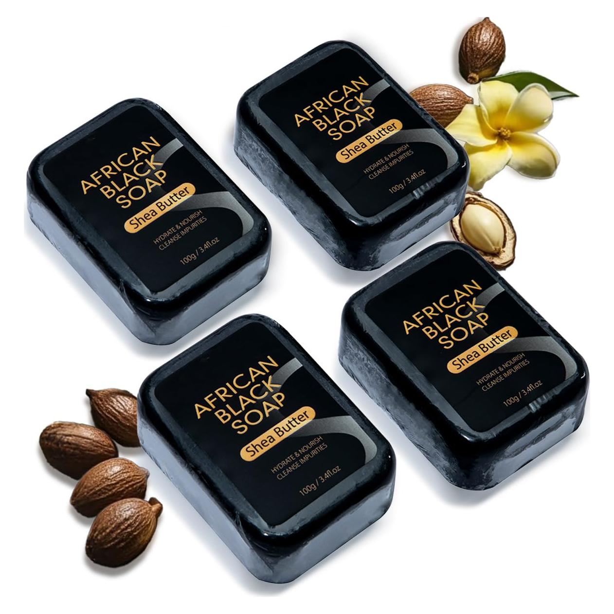 Jabón Negro Africano en Barra 400g - Manteca de Karité y Oliva