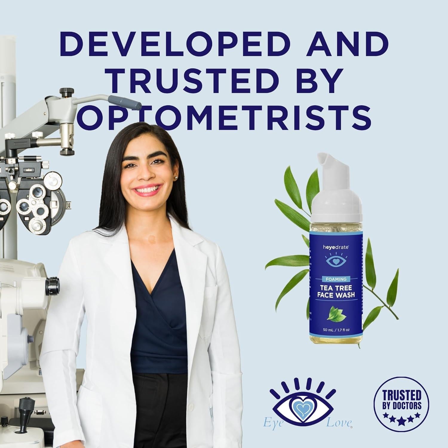 Limpiador Espumoso de Párpados Eye Love 48ml con Aceite de Árbol de Té