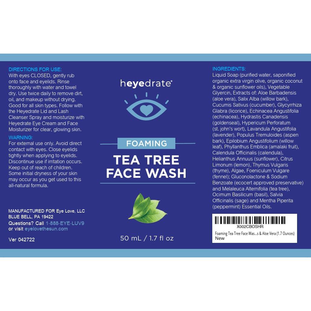 Limpiador Espumoso de Párpados Eye Love 48ml con Aceite de Árbol de Té