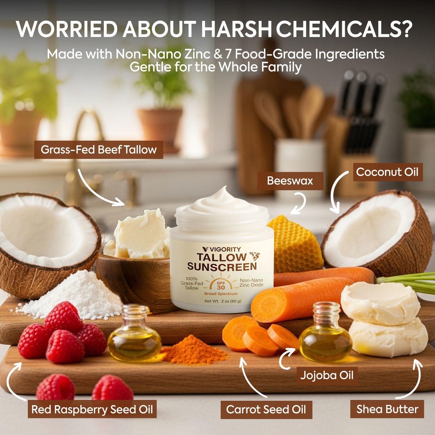 Protector Solar Natural Vigority SPF 30 con Zinc y Grasa 59 ml