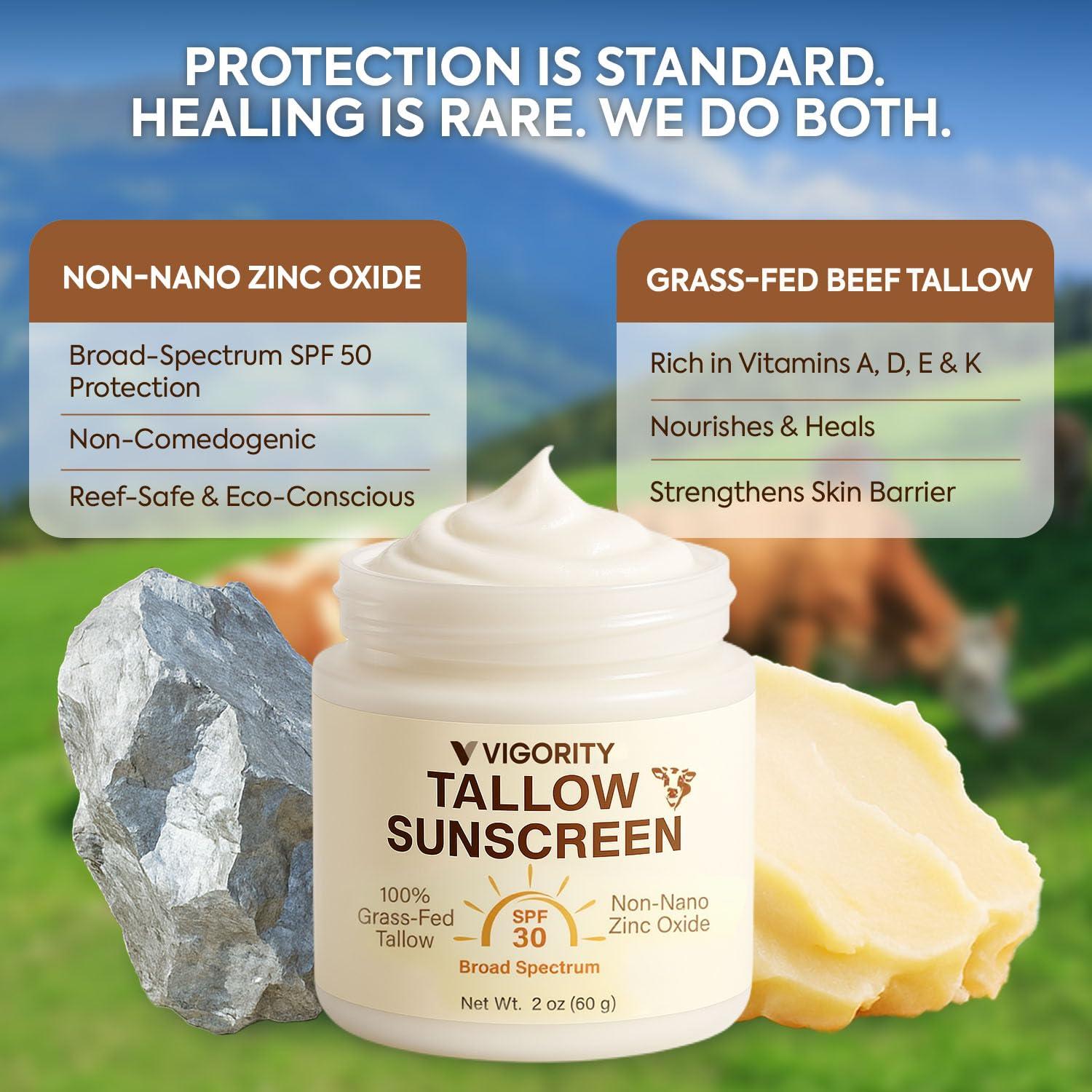 Protector Solar Natural Vigority SPF 30 con Zinc y Grasa 59 ml