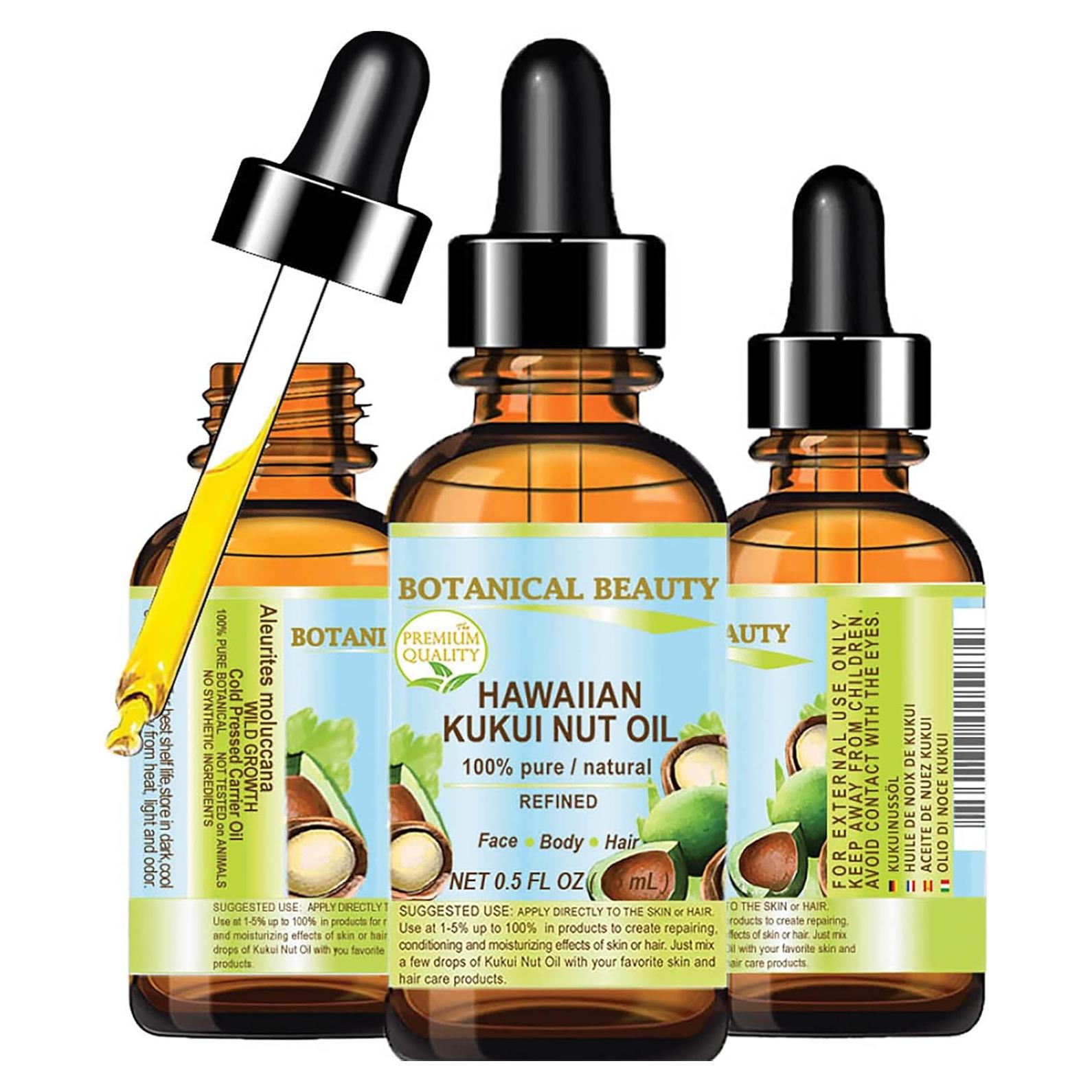 Aceite de Nuez Kukui 100% Puro Belleza Botánica 15 ml