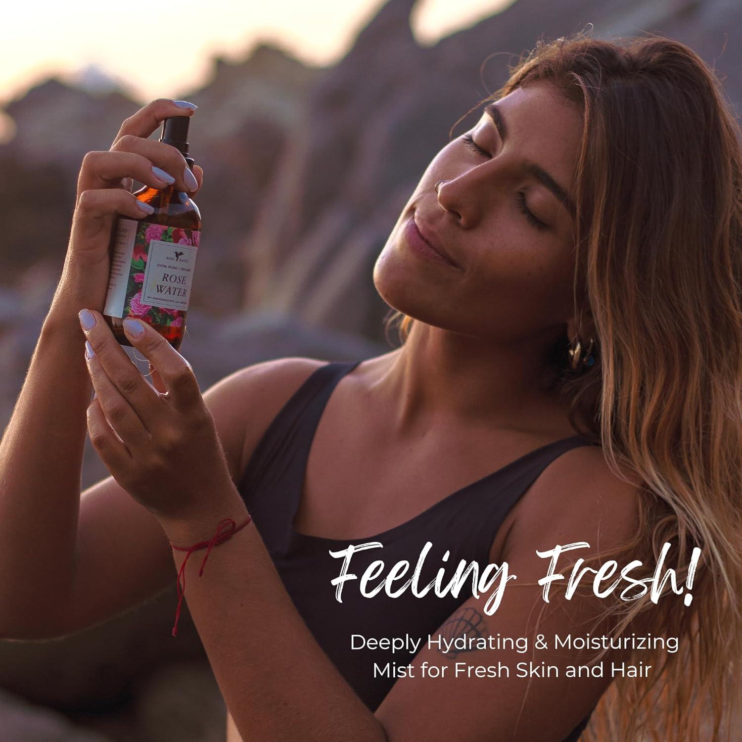 Spray Facial de Agua de Rosa Baja Basics 118 ml Orgánico