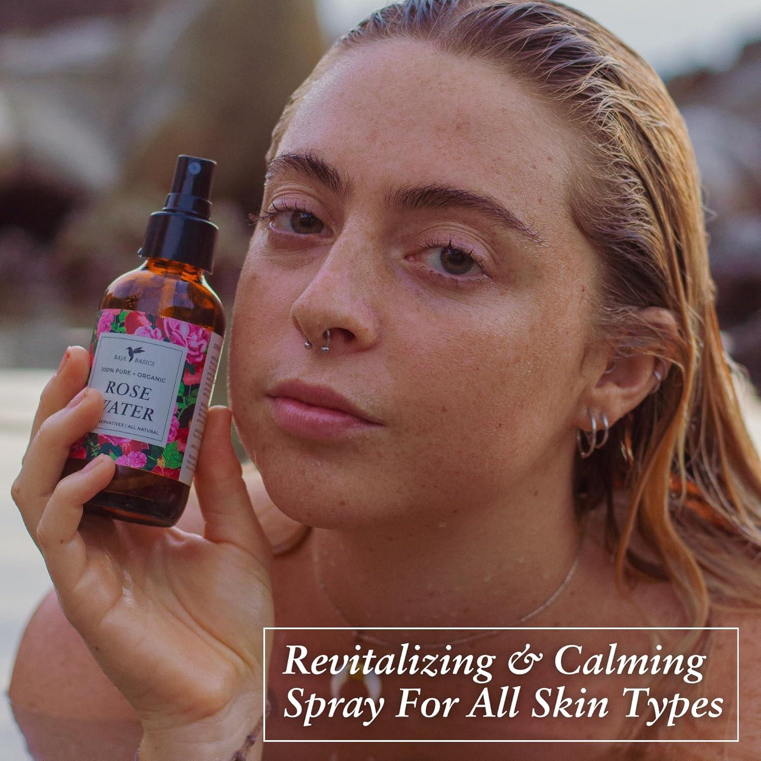 Spray Facial de Agua de Rosa Baja Basics 118 ml Orgánico