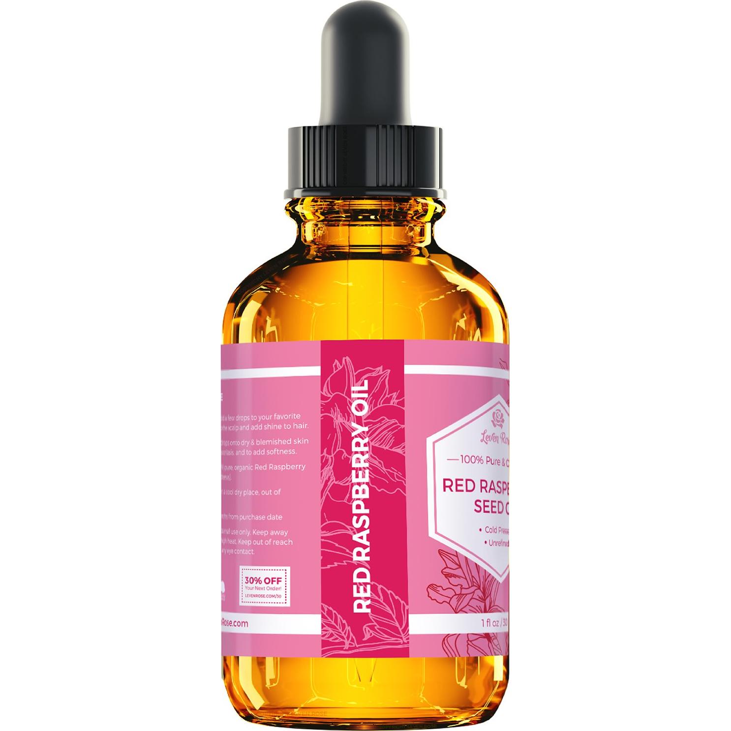 Aceite de Semilla de Frambuesa Roja Orgánico Leven Rose 29.57 ml - Antienvejecimiento