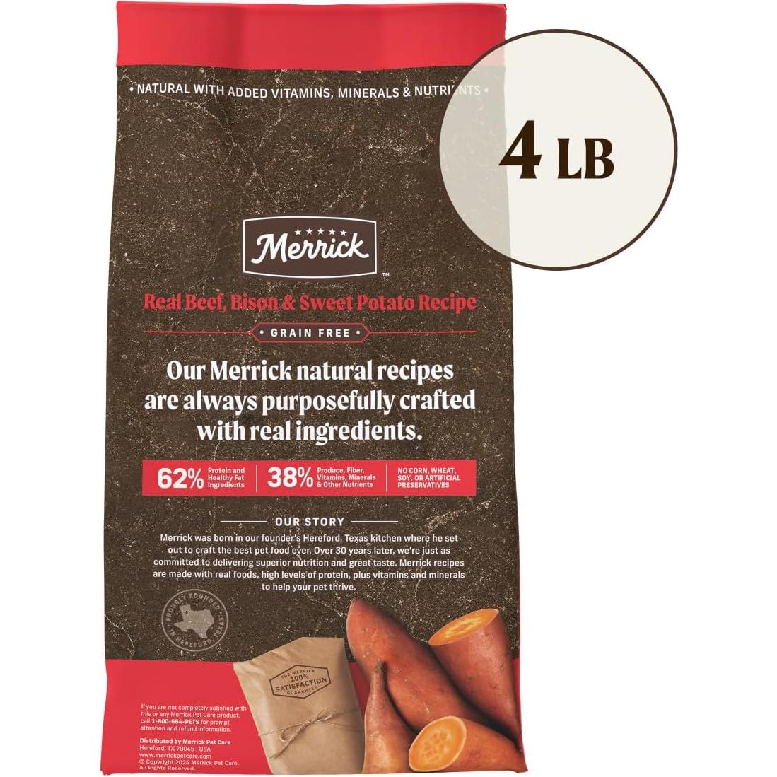 Comida Seca para Perros Adultos Merrick 1.81 kg - Sin Granos