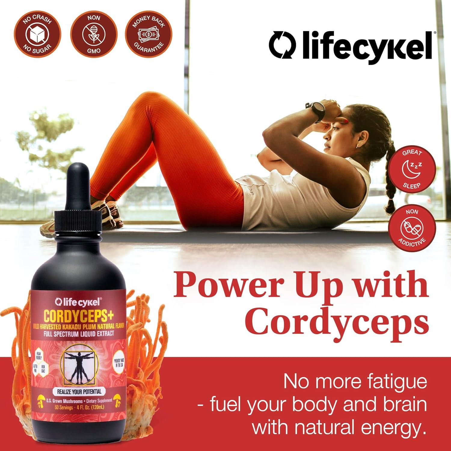 Extracto de Hongo Cordyceps Life Cykel 30 ml - Energía y Vitalidad