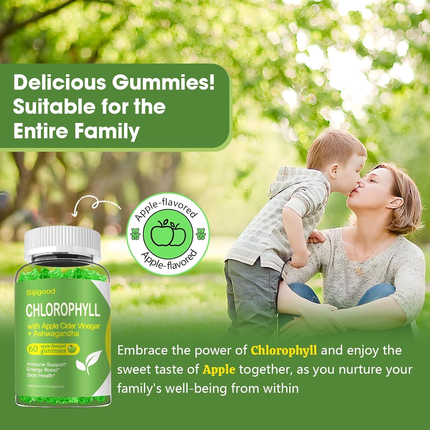 Gomitas de Clorofila Sijigood 60 Unidades Sabor Manzana