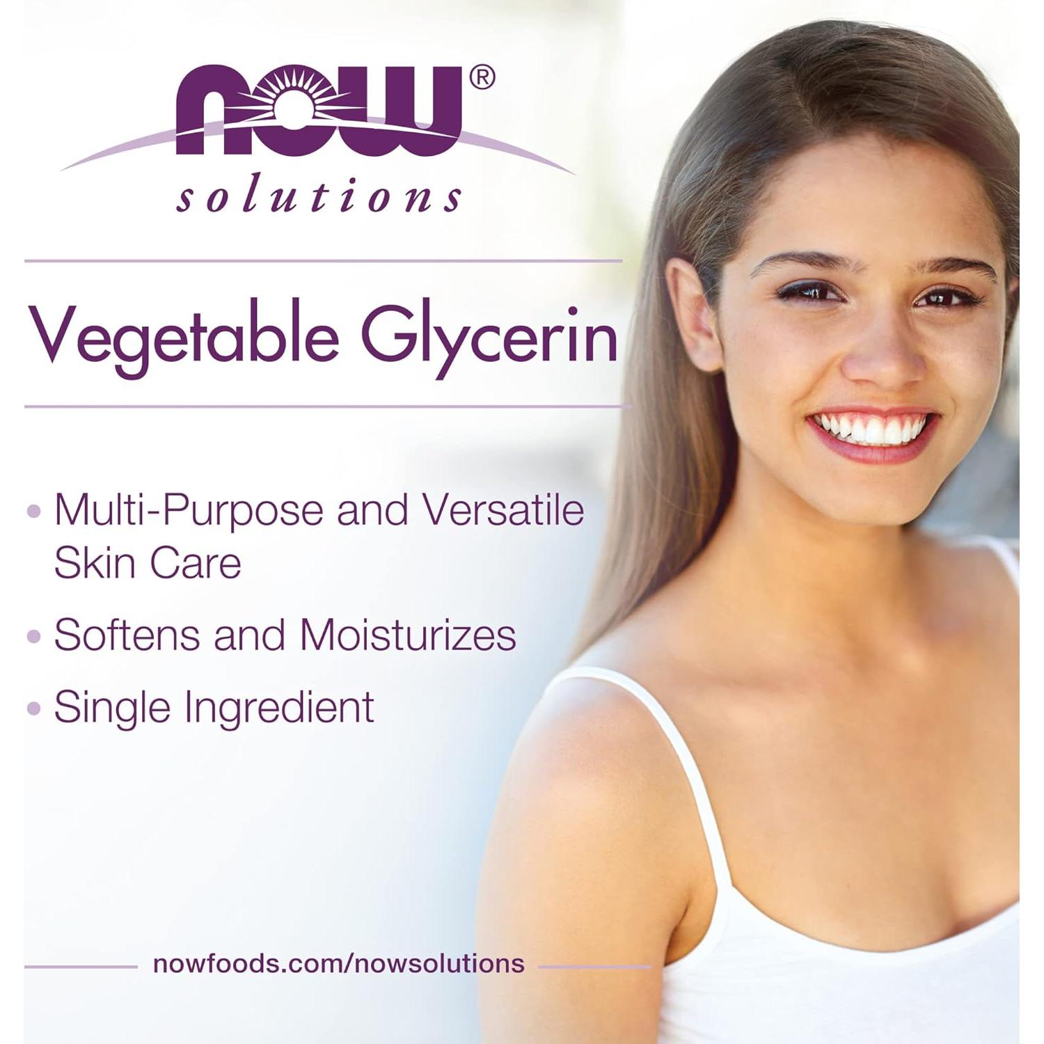 Glicerina Vegetal Pura NOW Solutions 118 ml Hidratante Multiusos