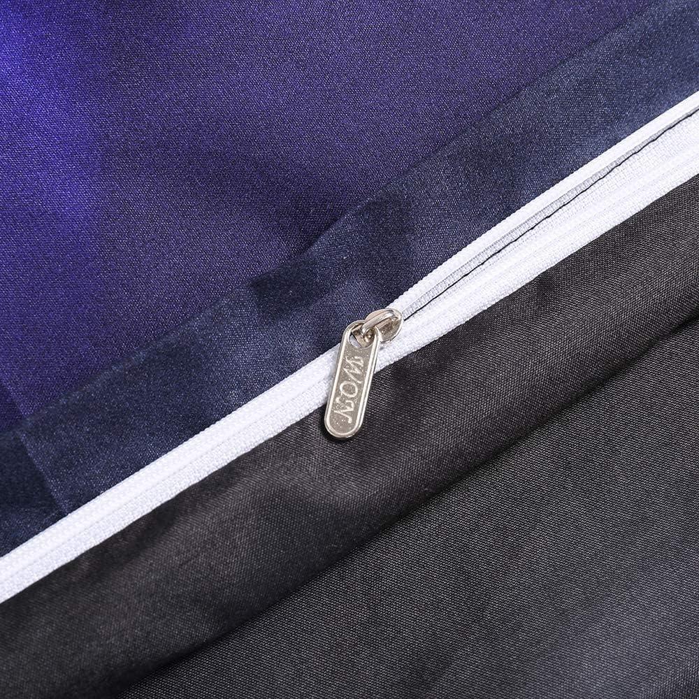 Juego de Funda de Edredón Queen WONGS Azul Fútbol 3D 3 Piezas