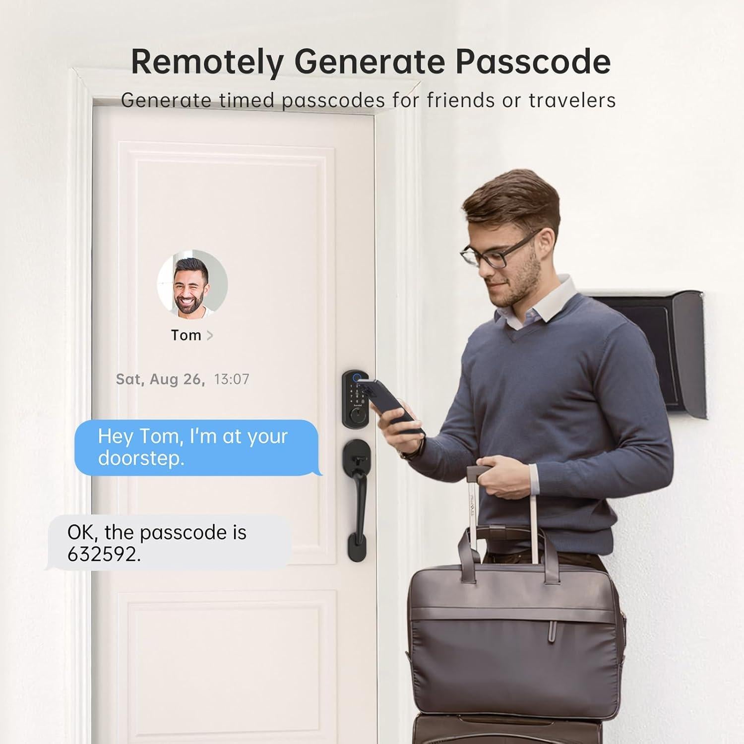 Cerradura Inteligente Hornbill Y4-BWF-H WiFi con Huella Dactilar